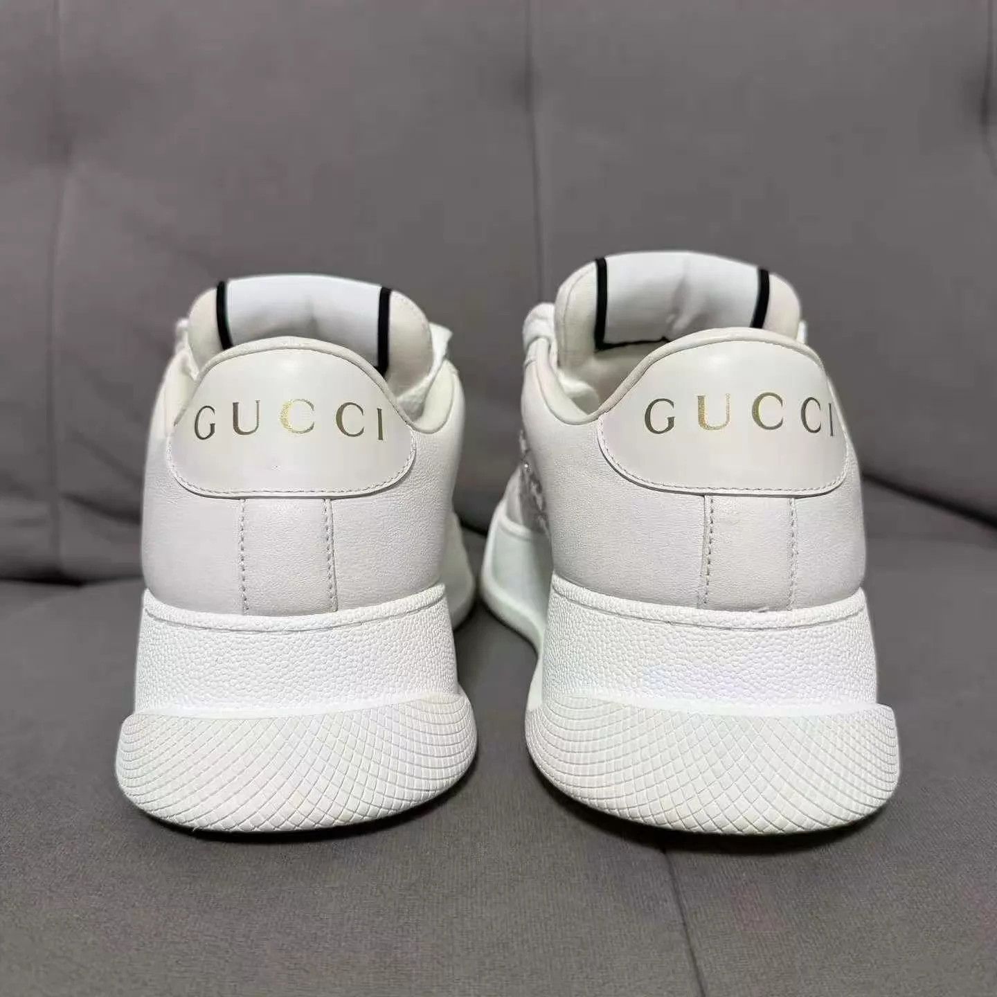 Gucci GUCCI Crystal-Embellished Pudgy Logo Shoes 35 Size US 4.5 / IT 34.5 - 3 Thumbnail