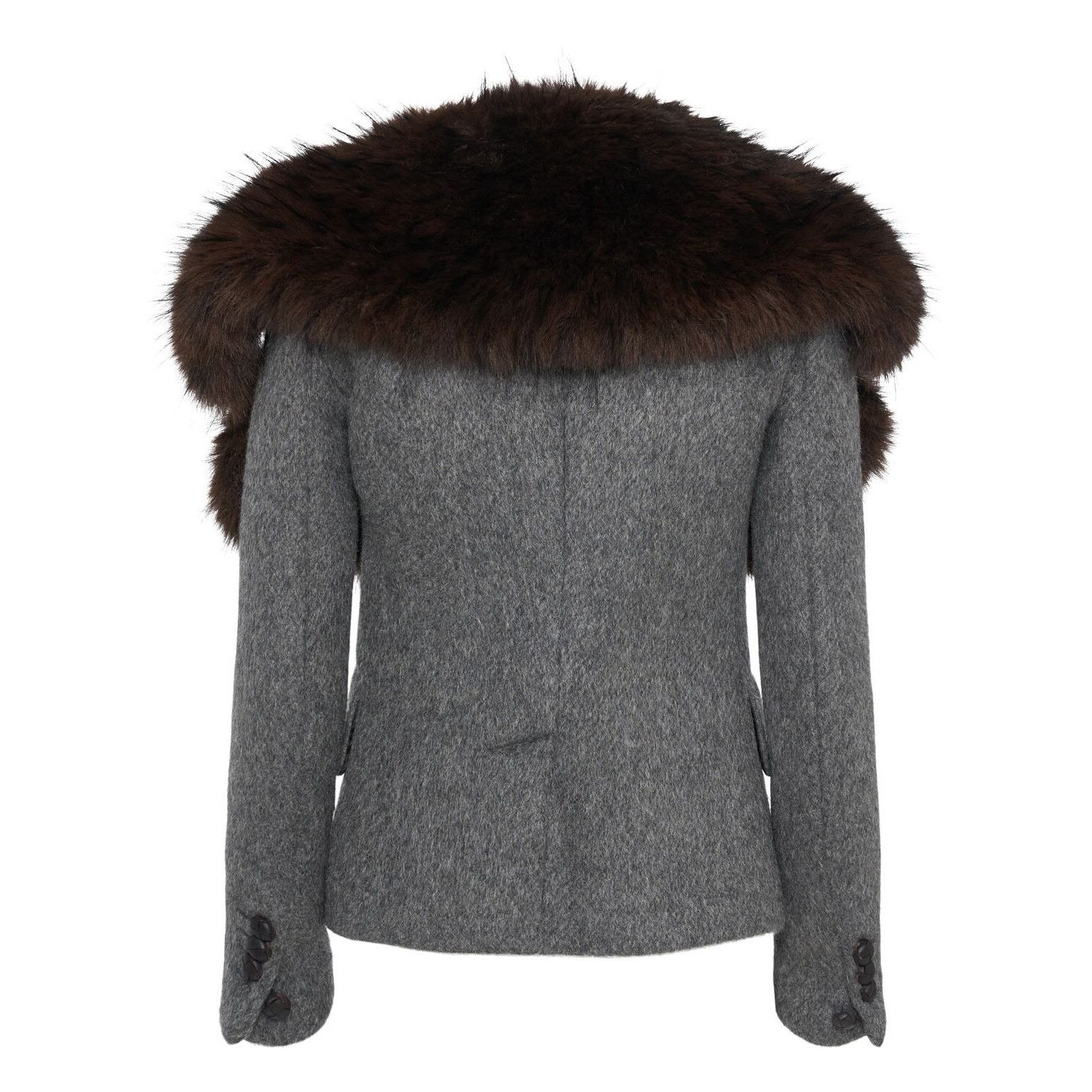 Dsquared2 DSQUARED2 Uptown Gray Wool Jacket New & Authentic (Women's s Size XS / US 0-2 / IT 36-38 - 2 Thumbnail