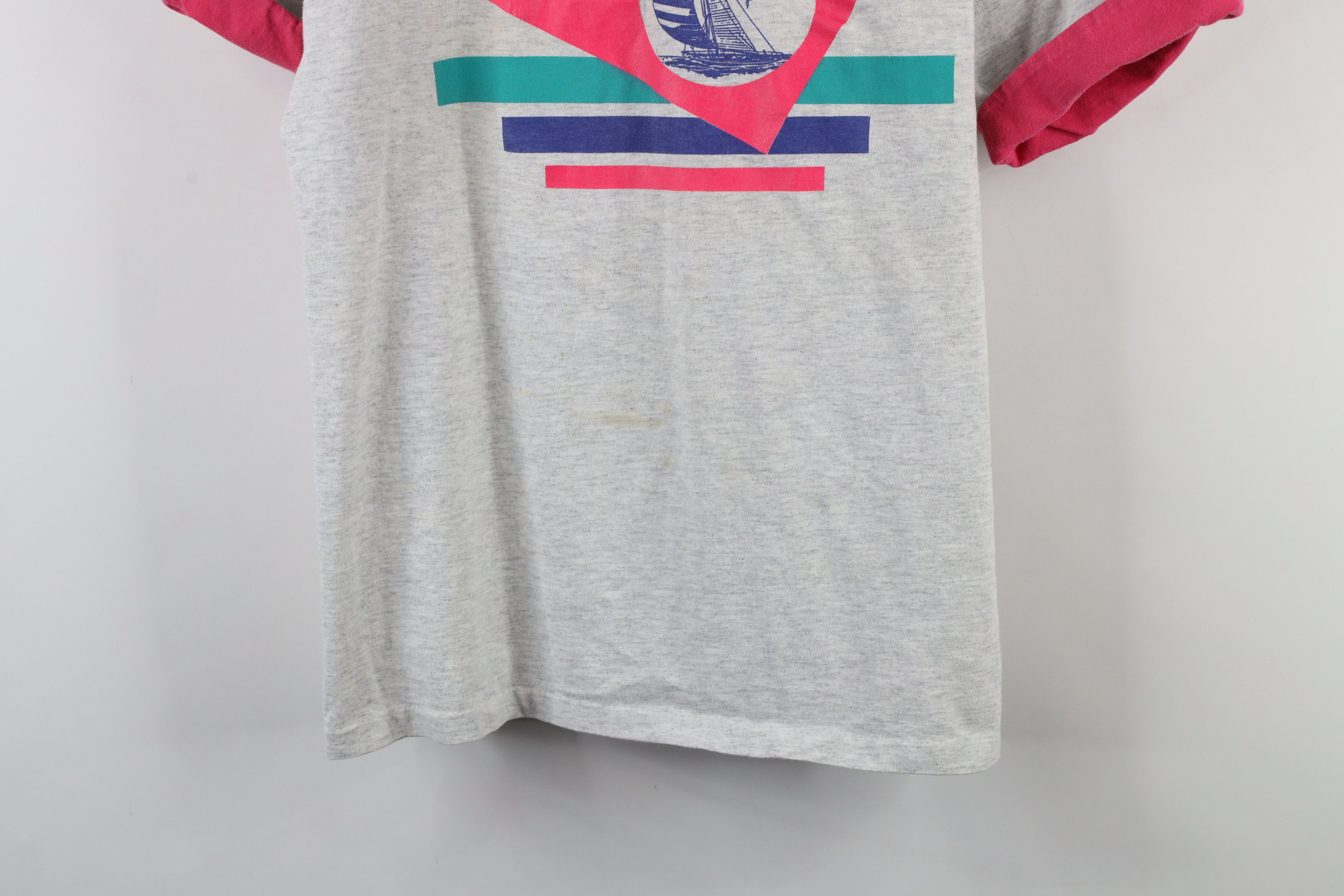 Vintage Vintage 90s Streetwear Layered Lake Sailing T-Shirt USA Size XL / US 12-14 / IT 48-50 - 3 Thumbnail