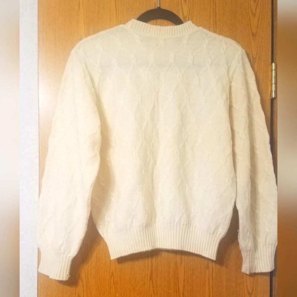 Pendleton Pendleton Vintage Wool Cream Cable Knit Sweater Size Medium Size M / US 6-8 / IT 42-44 - 2 Thumbnail