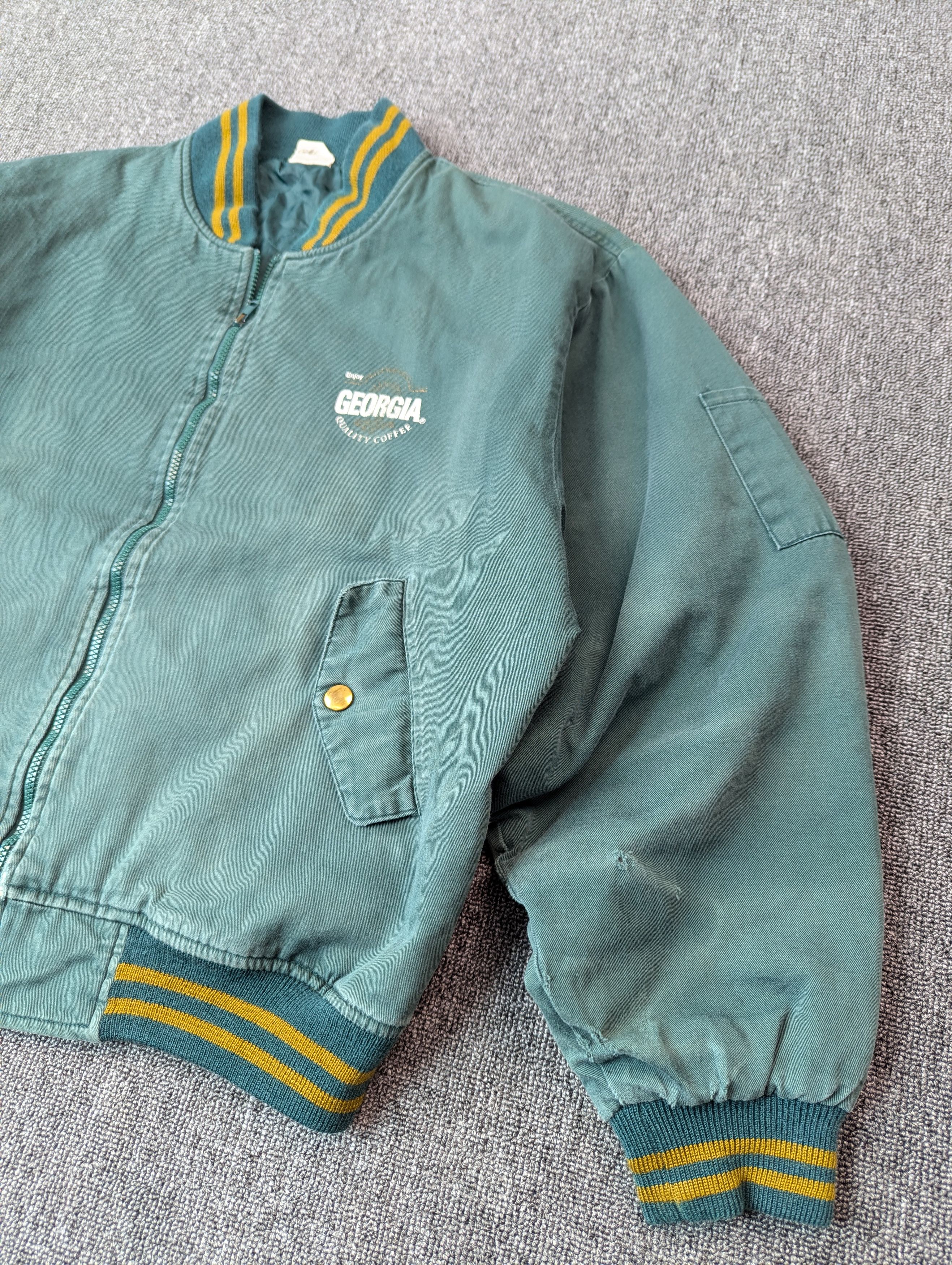 Other Vintage 90s Georgia Quality Coffe By Coca Cola Bomber Jacket Size US L / EU 52-54 / 3 - 2 Thumbnail