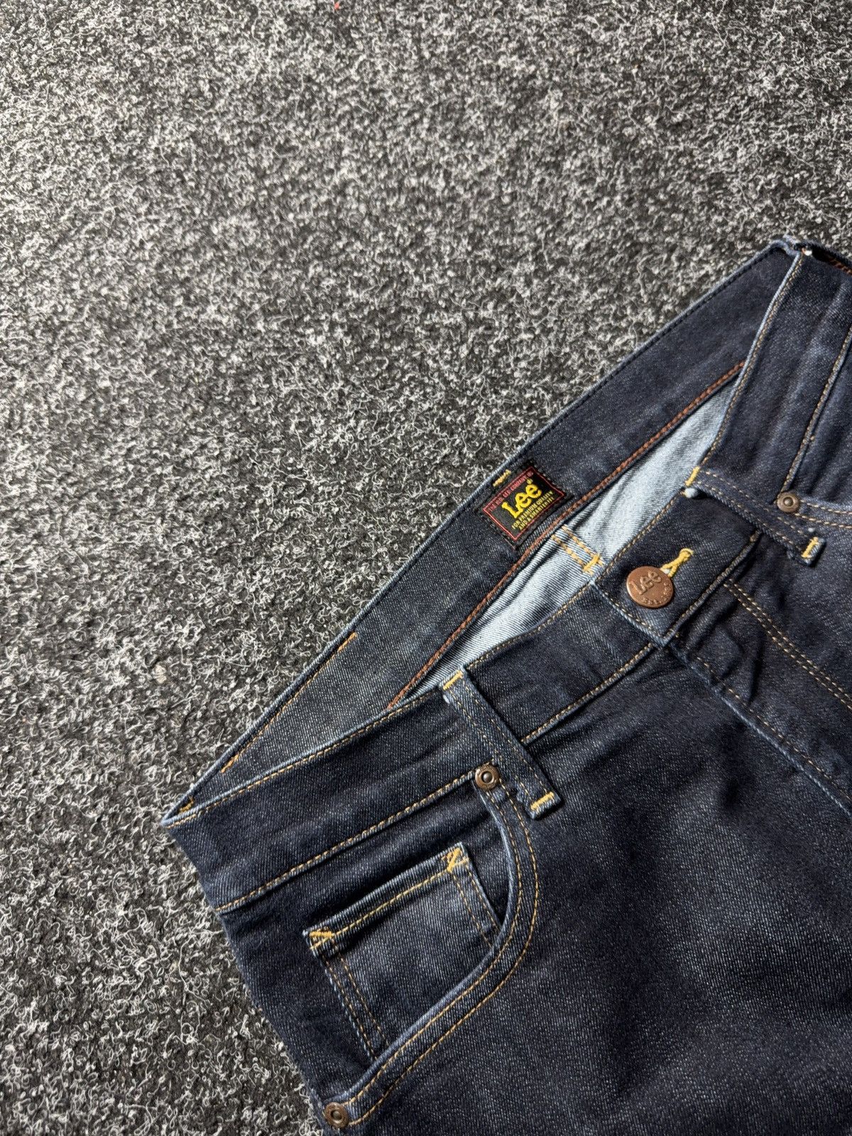 Lee 00s Y2K Western Lee Rider Skinny Fit Jeans Dark Wash Size US 30 / EU 46 - 7 Thumbnail