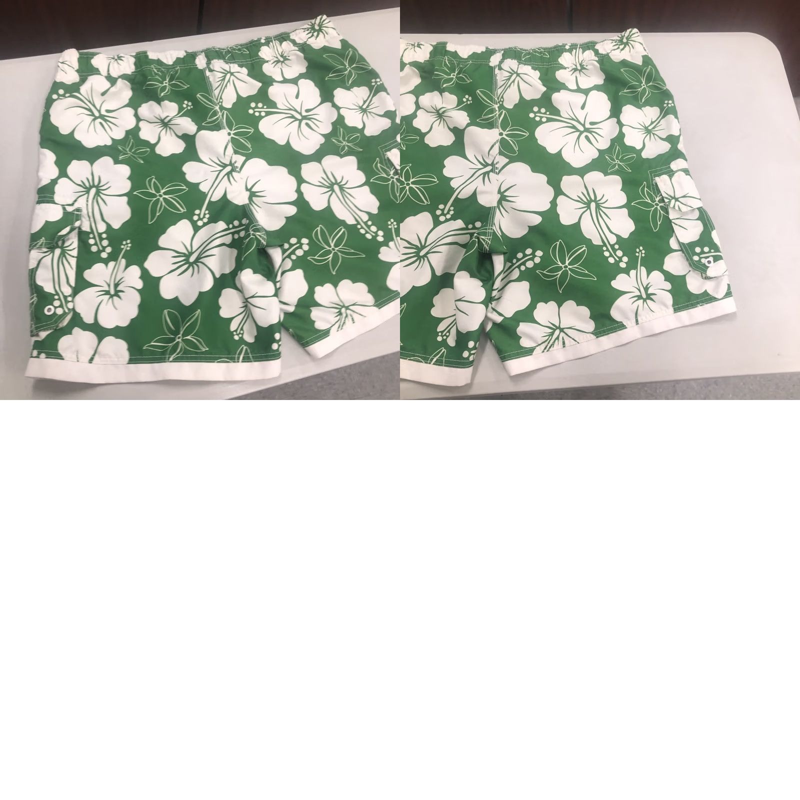 Swims OP Hawaiian Board Shorts Mens Turf Green Floral 42 Drawstring Pockets Beach Surf Swim Bottoms Men Size US 42 / EU 58 - 8 Thumbnail