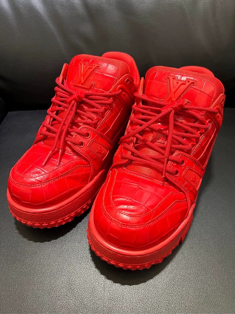Louis Vuitton Louis Vuitton Red Trainer Sneakers - dmc Size US 7.5 / EU 40-41 - 1 Thumbnail