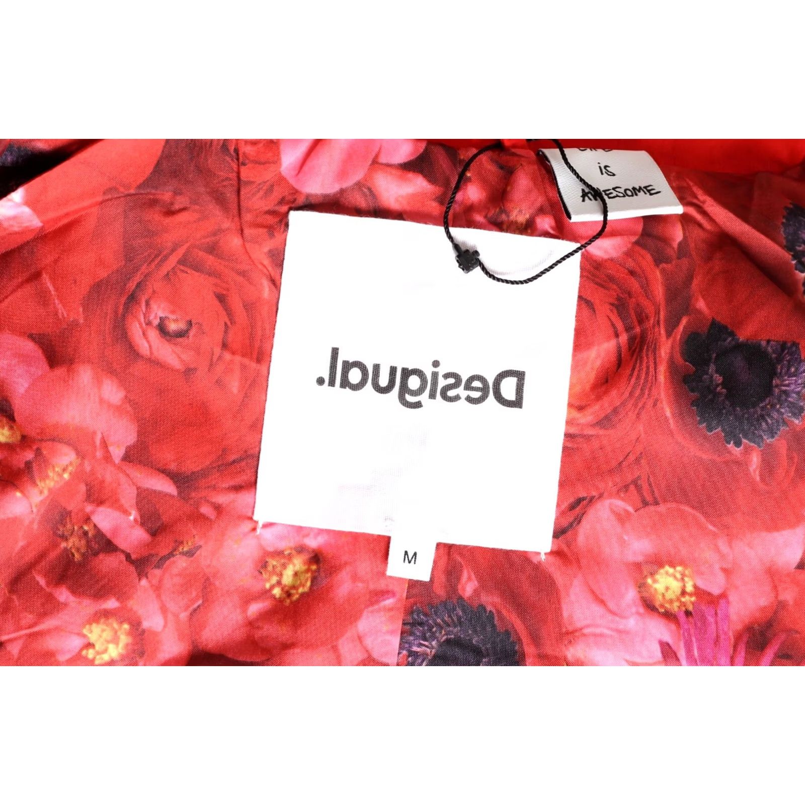 Desigual DESIGUAL Primavera Glossy Red Jacket Women M Jacket Red Womens MJ4375 Size M / US 6-8 / IT 42-44 - 5 Thumbnail