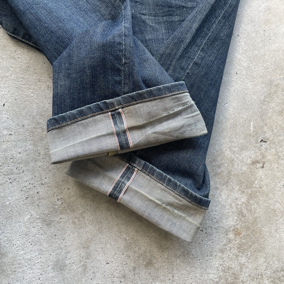 Japanese Brand W36 Vintage Back Number Redline RUSTY Distressed Jeans Pants Size US 36 / EU 52 - 10 Thumbnail