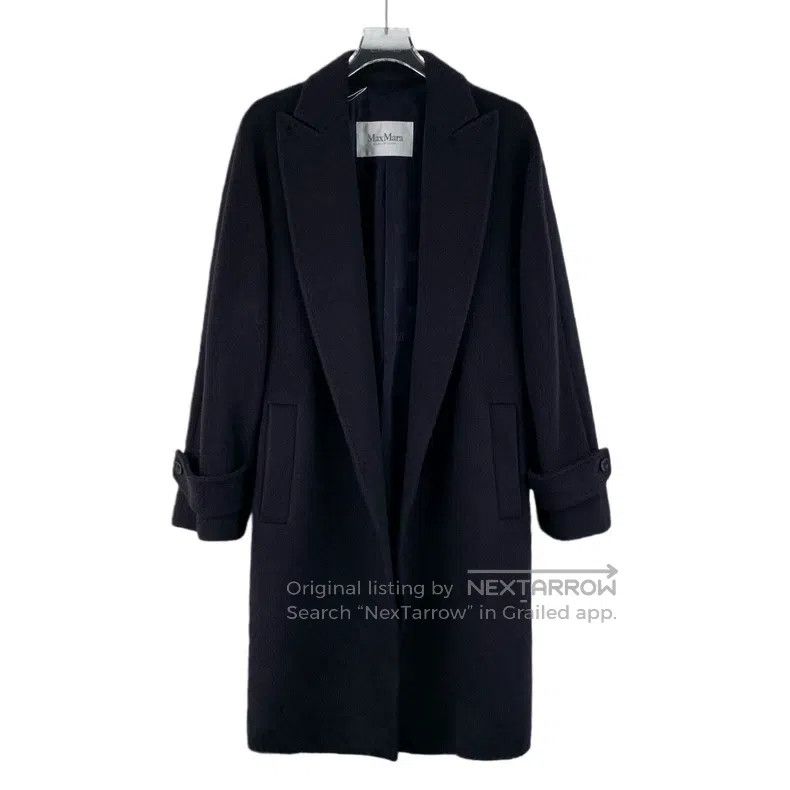 Max Mara Max Mara Black Camel Hair Reversible Long-Sleeve Belted Co Size M / US 6-8 / IT 42-44 - 1 Thumbnail