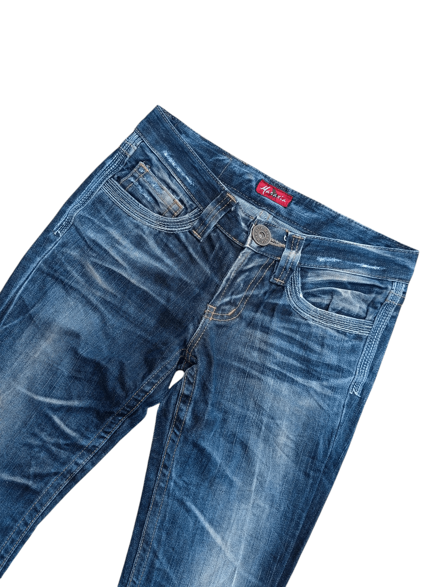 Hysteric Glamour SUPER FLARED🔥Maraxia Whiskers Faded Low Rise Boot Cut Jeans Size US 28 / EU 44 - 12 Thumbnail