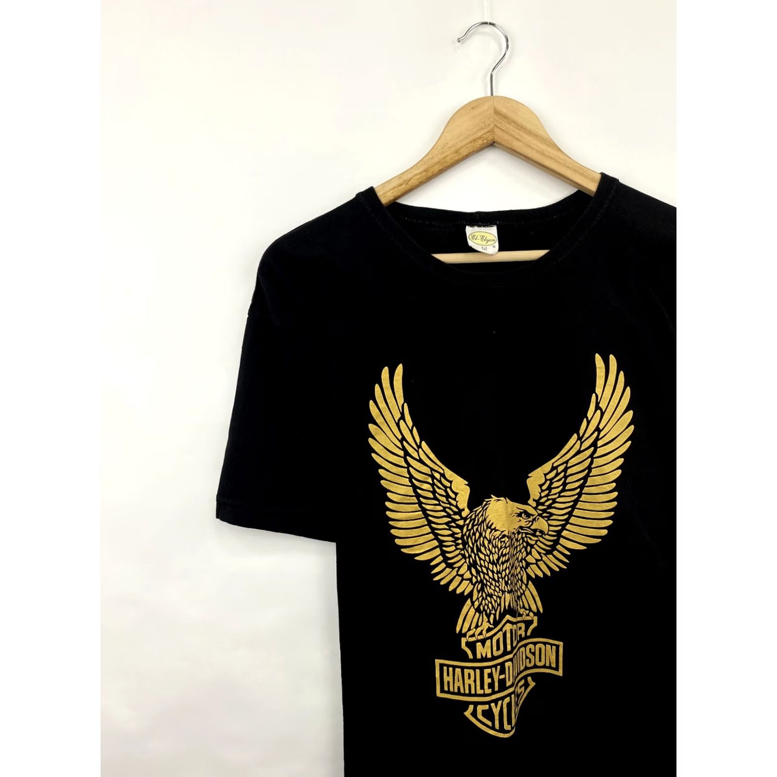 Harley Davidson VINTAGE Harley-Davidson 90s Gold Eagle Logo Choppers Tee M Black Mens T-Shirt Size US M / EU 48-50 / 2 - 2 Thumbnail
