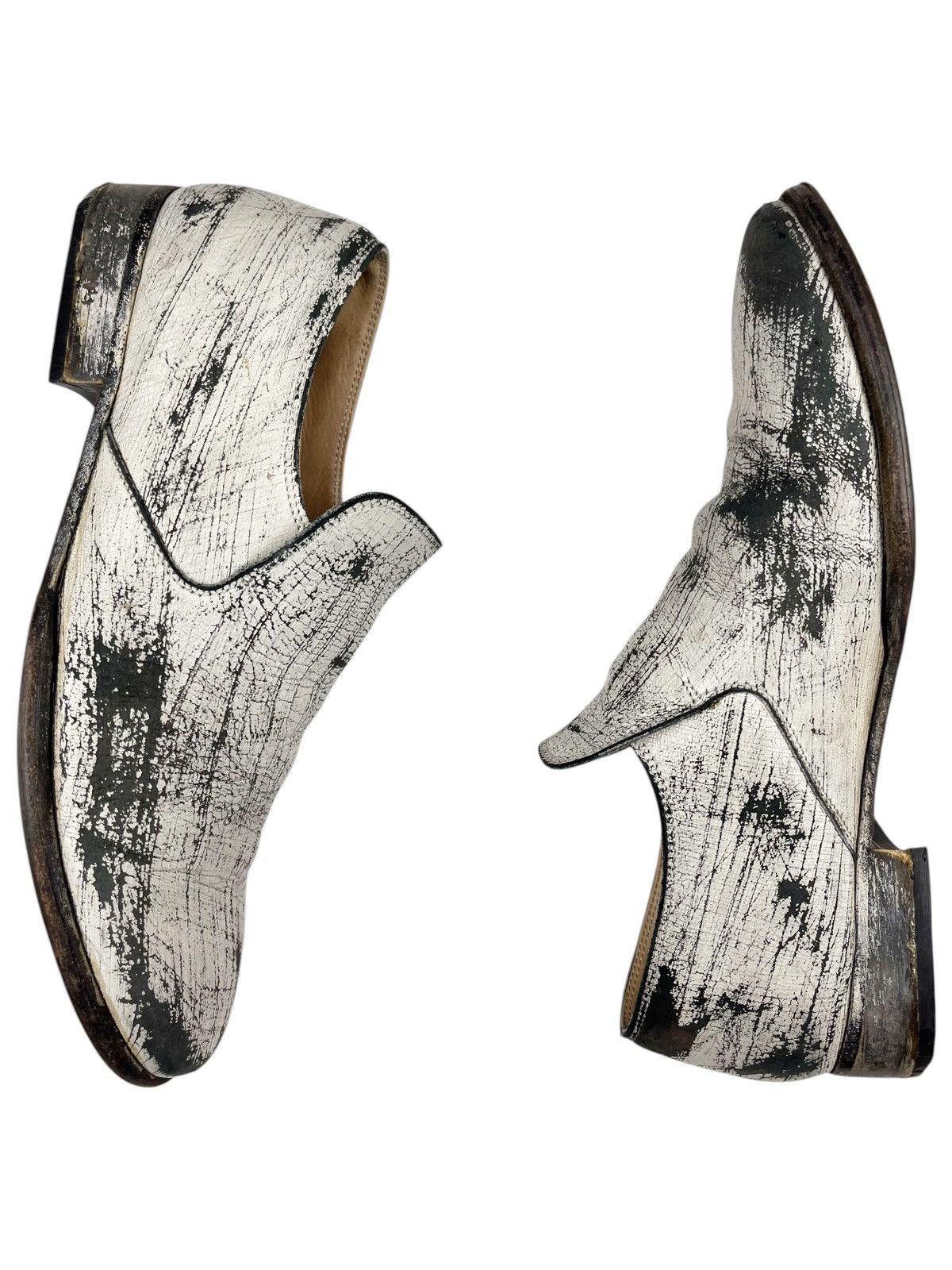 Maison Margiela FW12 Maison Margiela H&M Painted Leather Loafers Size US 8 / EU 41 - 1 Thumbnail