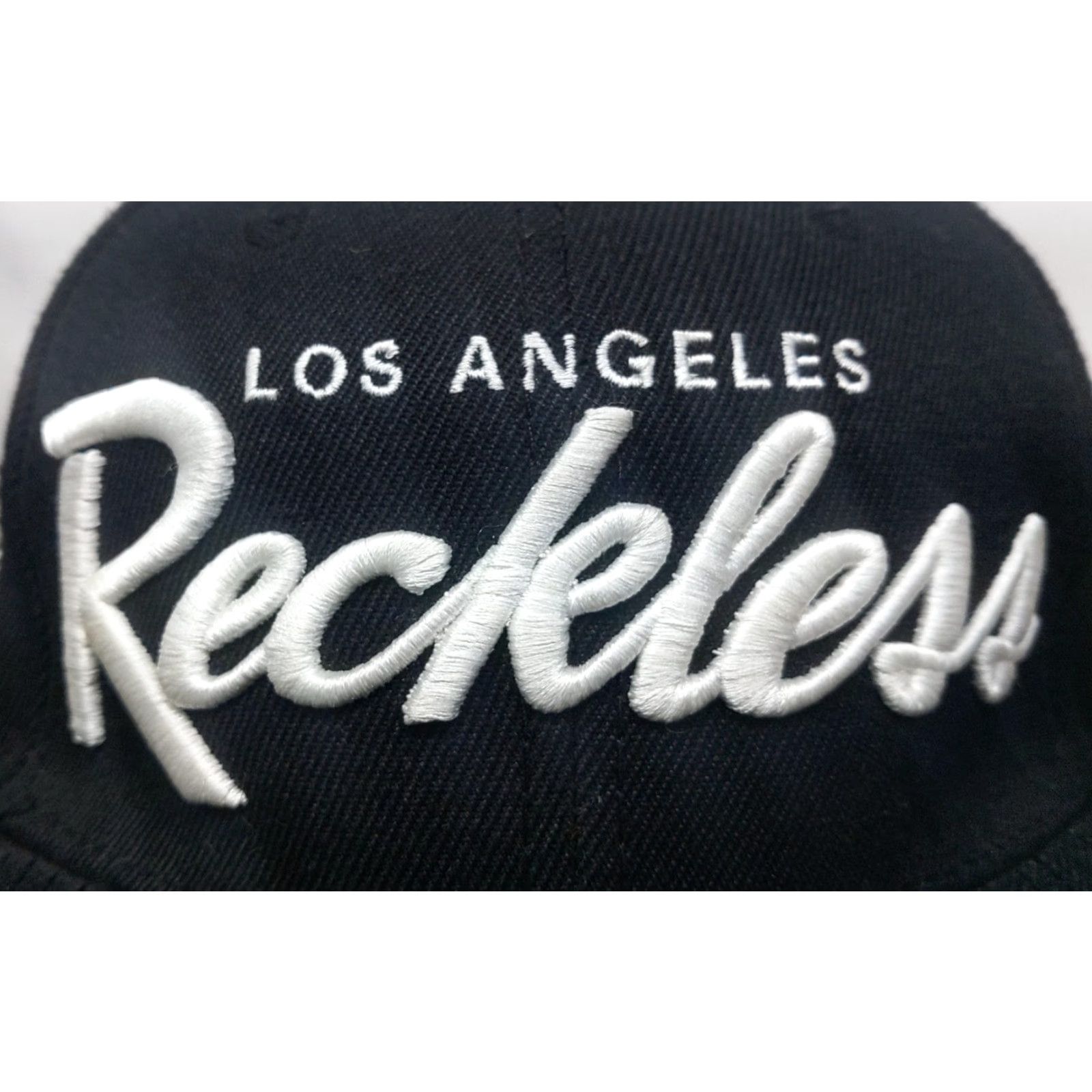 Vintage Young & Reckless Snapback Cap Mens All Black Wool Twill Adjustable Los Angeles Reckless Cap Size ONE SIZE - 2 Thumbnail