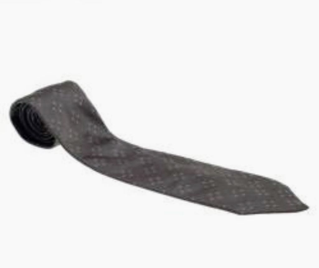 Louis Vuitton Louis Vuitton Silk Tie Gray/Silver Patterned Size ONE SIZE - 1 Thumbnail