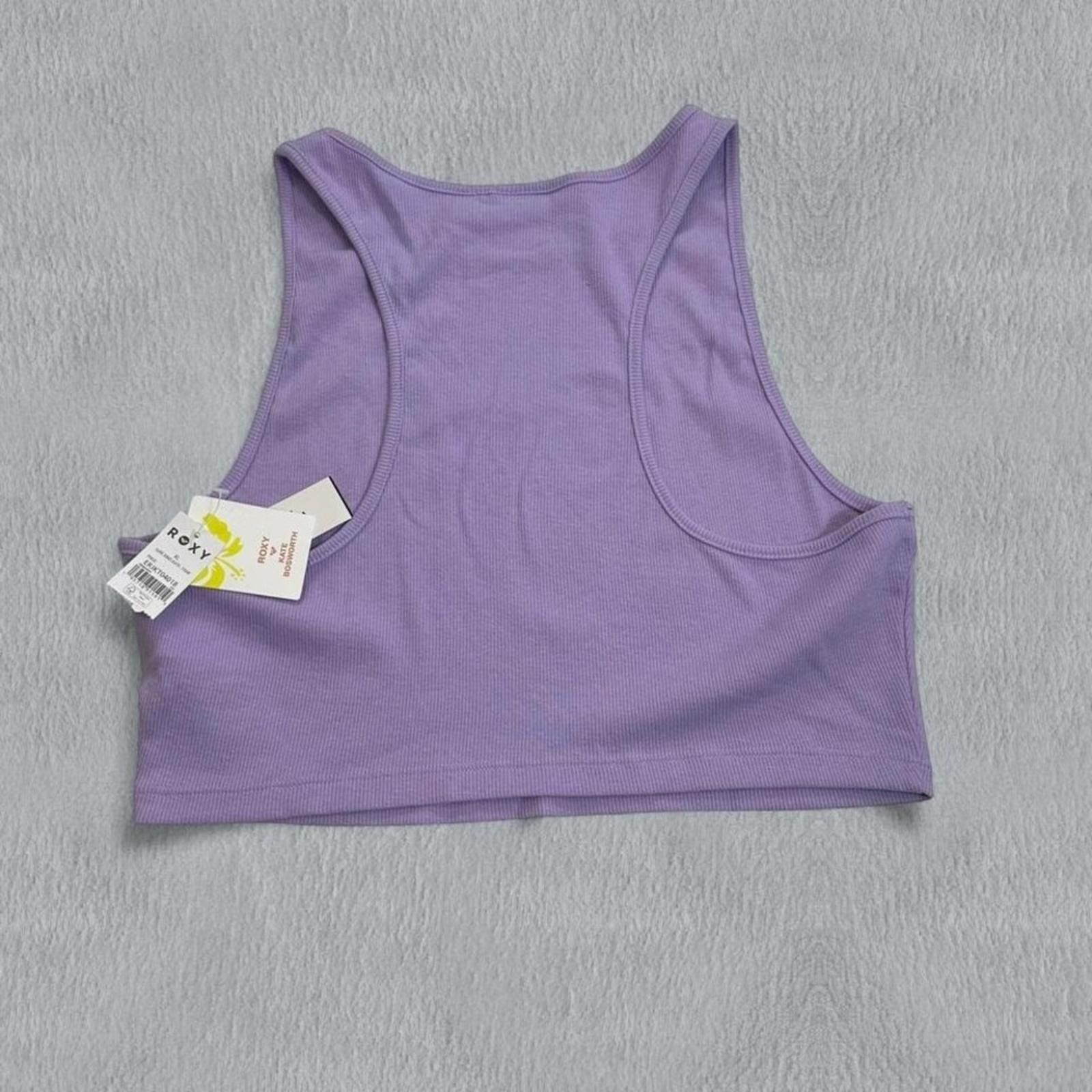 Royal Robbins NWT Roxy Kate Bosworth Tank Top Shirt Women XL Purple Ribbed Size XL / US 12-14 / IT 48-50 - 2 Thumbnail