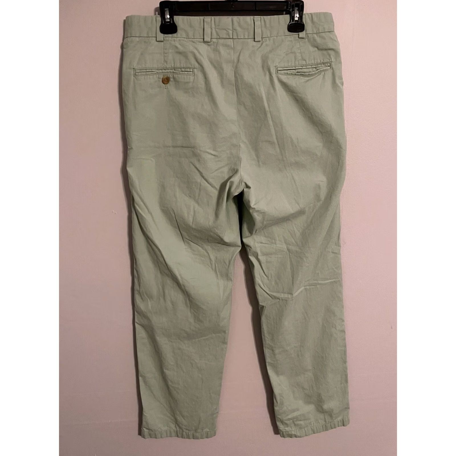 Bills Khakis Bills Khakis Pants Chino Pleated Mens Green 35x33 USA Size US 35 - 3 Thumbnail