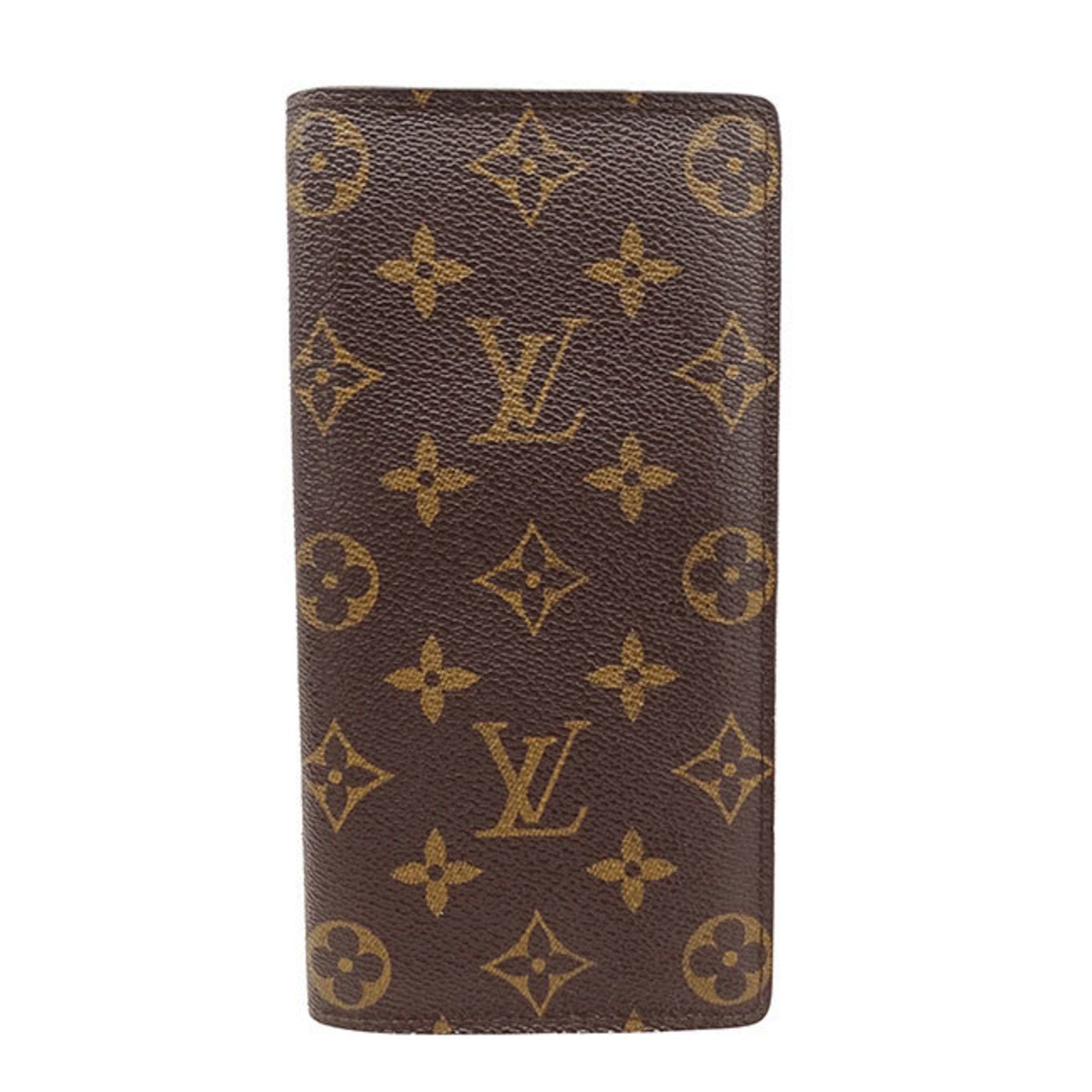Louis Vuitton Louis Vuitton Wallet Men's Long Monogram Canvas Portefeuille Brazza Brown M66540 Stylish Size ONE SIZE - 1 Thumbnail