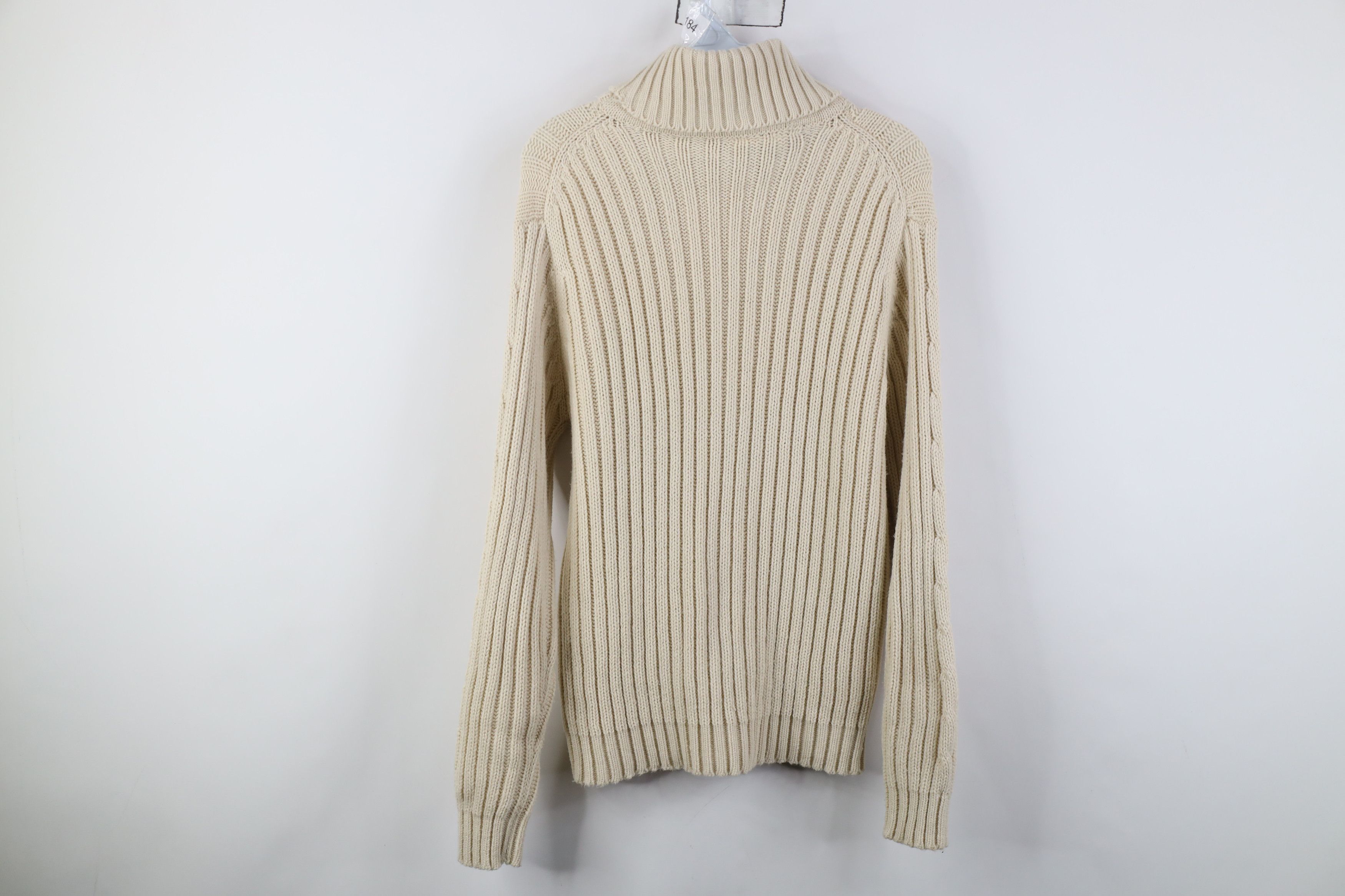 Vintage Vintage 70s Streetwear Knit Fisherman Turtleneck Sweater Size L / US 10 / IT 46 - 9 Thumbnail