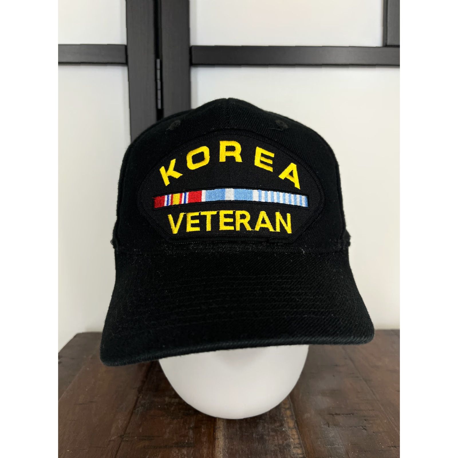 Vintage VINTAGE Nissin Korea Veteran Hat Cap Snap Back Adult One Size Black Yellow Wool Twill Solid Men Snapback Adjustable Size ONE SIZE - 2 Thumbnail