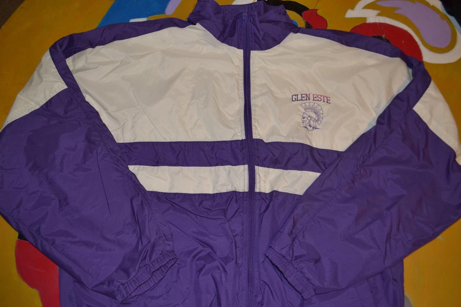 Other Maxwell Purple and White Glen Este Men's Windbreaker Jacket Size US L / EU 52-54 / 3 - 1 Thumbnail