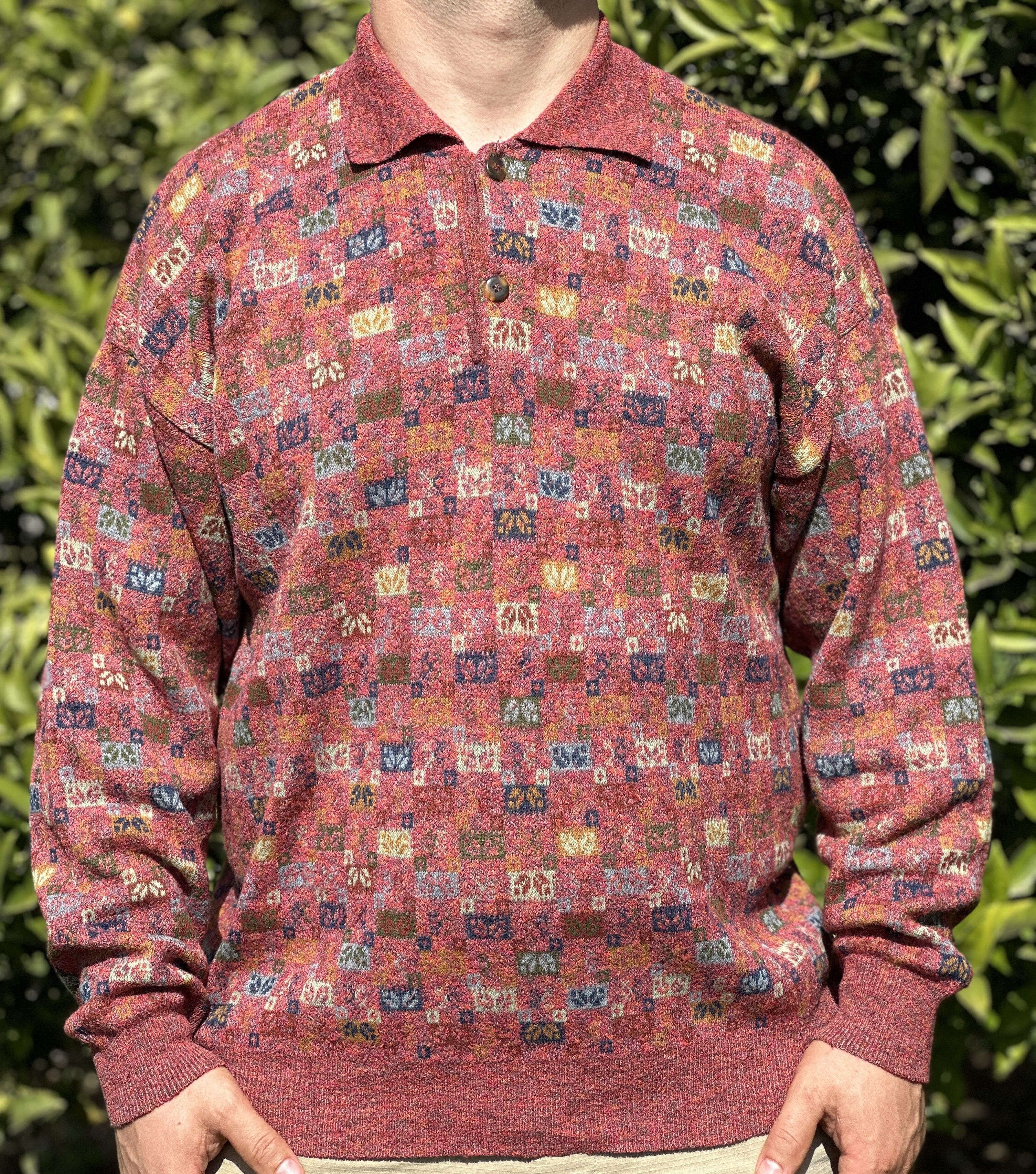 Missoni Rare 1992 Example by Missoni Knit Flowers Sweater Size L 52 Size US L / EU 52-54 / 3 - 5 Thumbnail