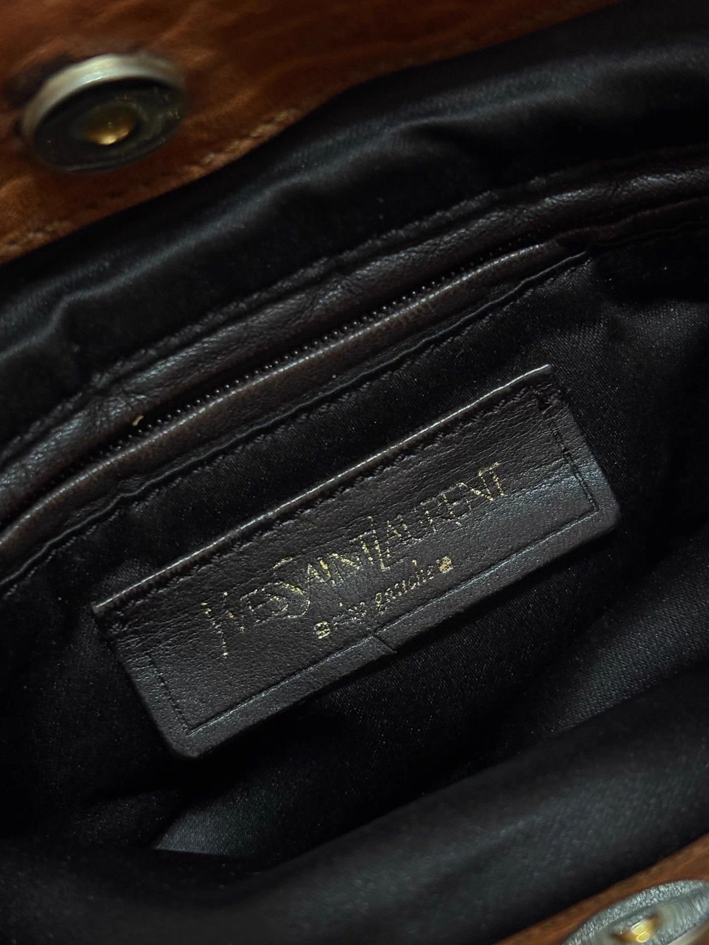 Yves Saint Laurent YSL Vintage Crucifix Suede Leather Limited Shoulder Bag Size ONE SIZE - 5 Thumbnail