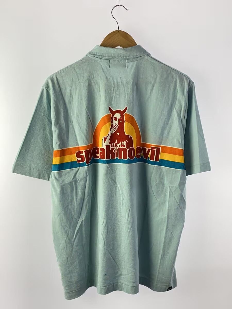 Hysteric Glamour "SPEAK NO EVIL" Striped Polo Shirt Size US XL / EU 56 / 4 - 2 Thumbnail