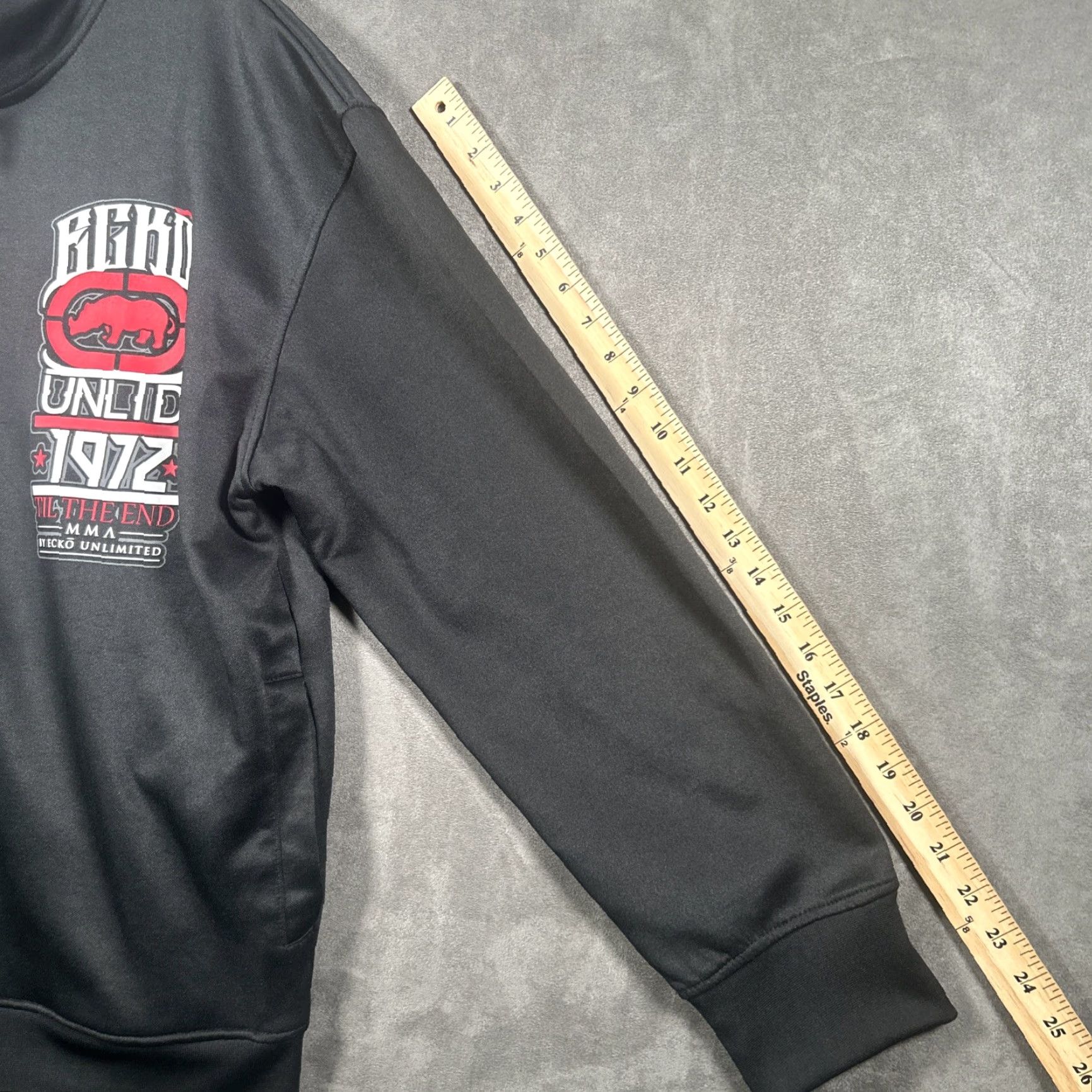Ecko Unltd. VINTAGE Ecko Unltd MMA Full Zip Jacket XL Long Sleeve Black Windbreaker - 90s Hip Hop Designer Mens? Size US XL / EU 56 / 4 - 7 Thumbnail