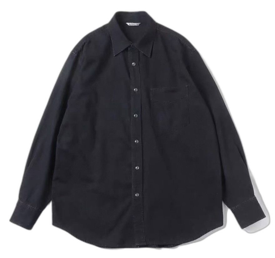 Auralee AURALEE Selvedge Super Light Denim Shirt Size US XL / EU 56 / 4 - 1 Thumbnail