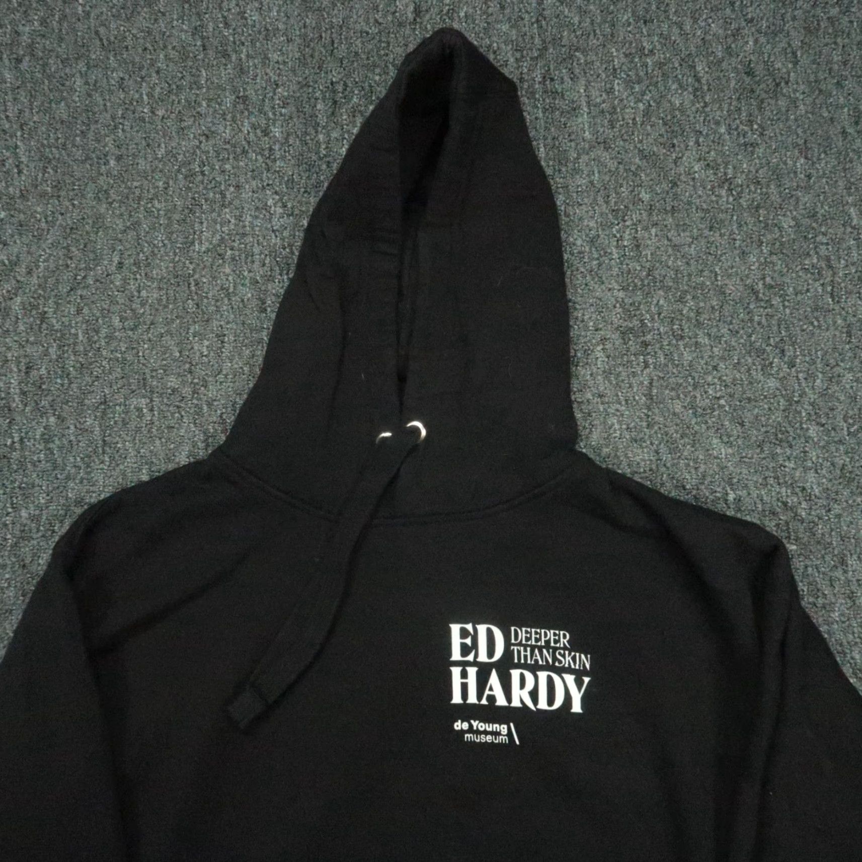 Ed Hardy Hoodie Mens Medium Black Deeper Than Skin De Young Museum Graphic