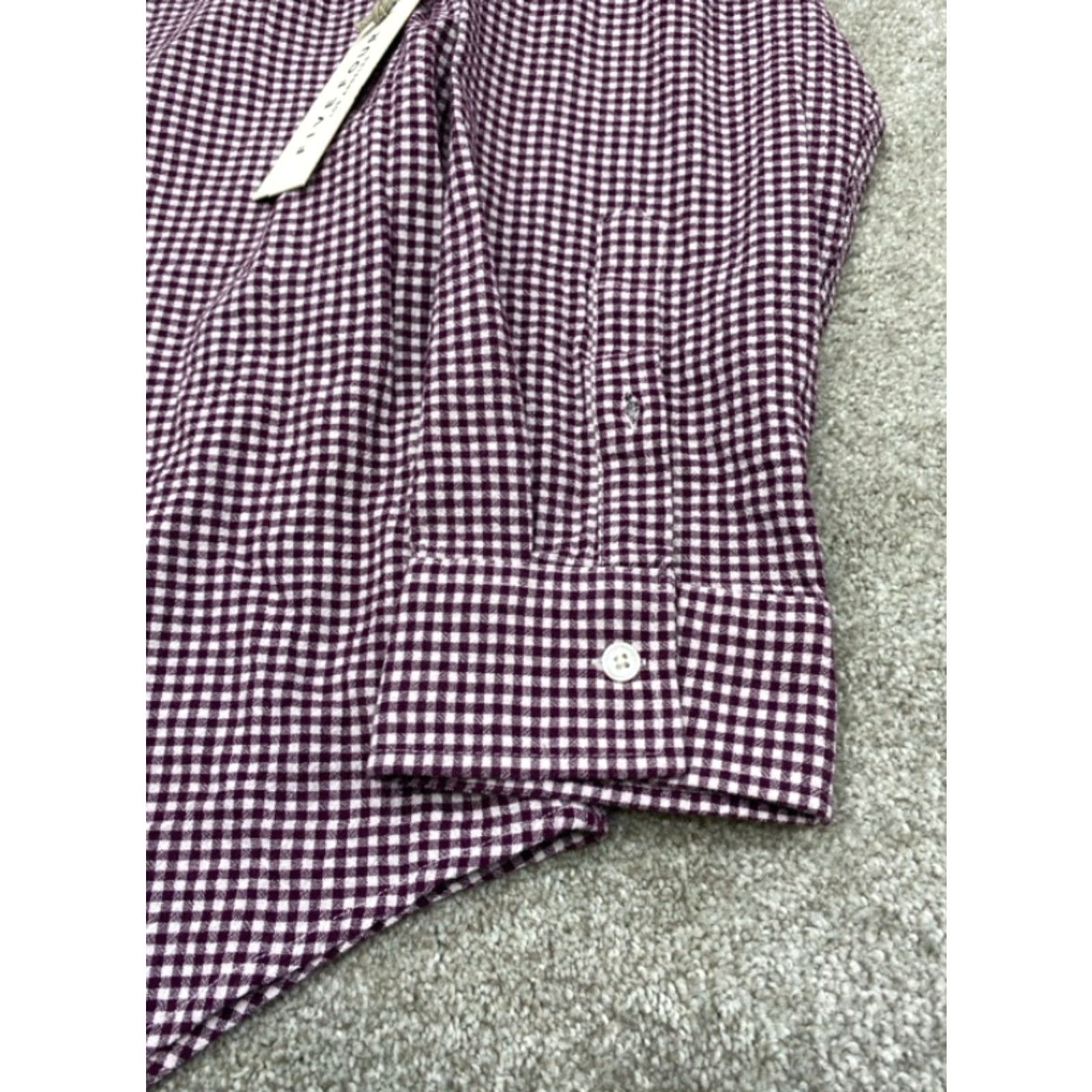 Vintage VINTAGE NWT Five Four Shirt Mens 2XL Long Sleeve Button-Up Purple White Checkered NEW Size US XXL / EU 58 / 5 - 3 Thumbnail