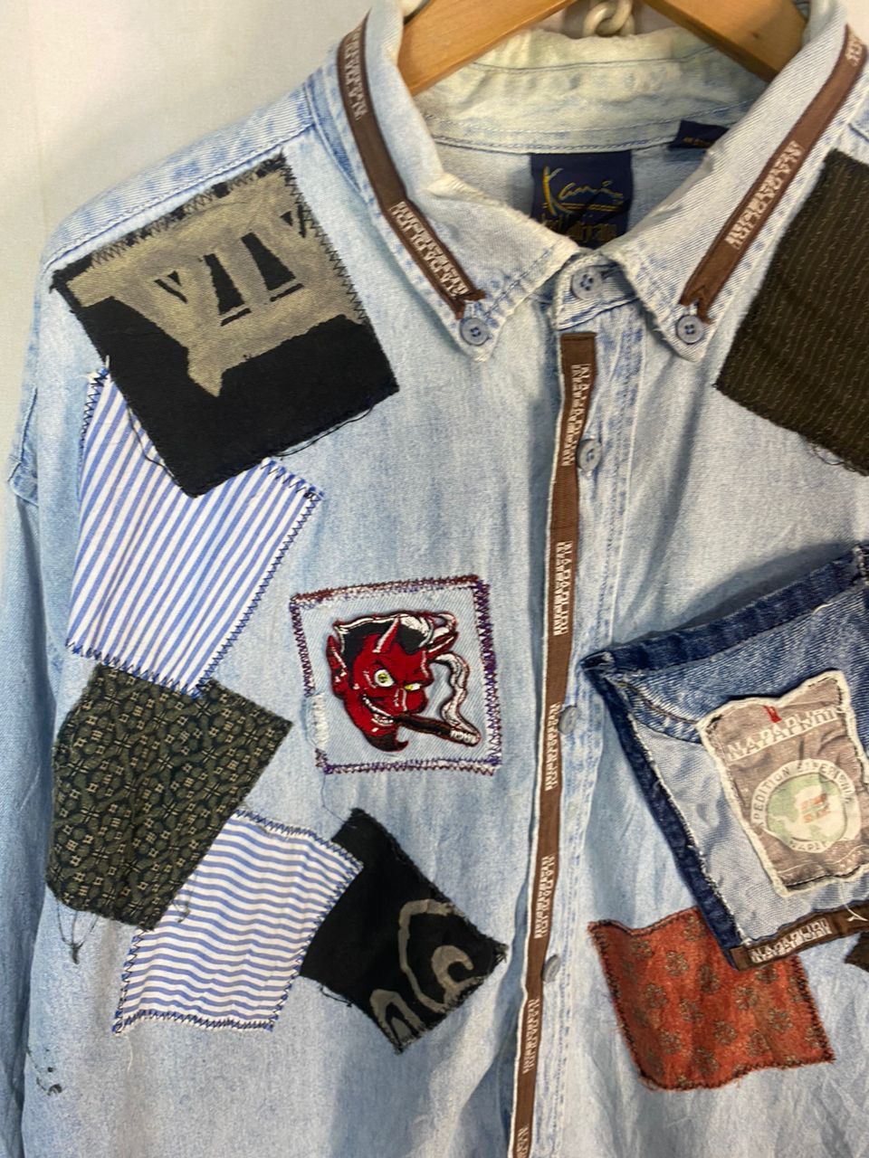 Karl Kani × Napapijri Napapijri patches button up denim jacket by karl kani Size US XL / EU 56 / 4 - 3 Thumbnail