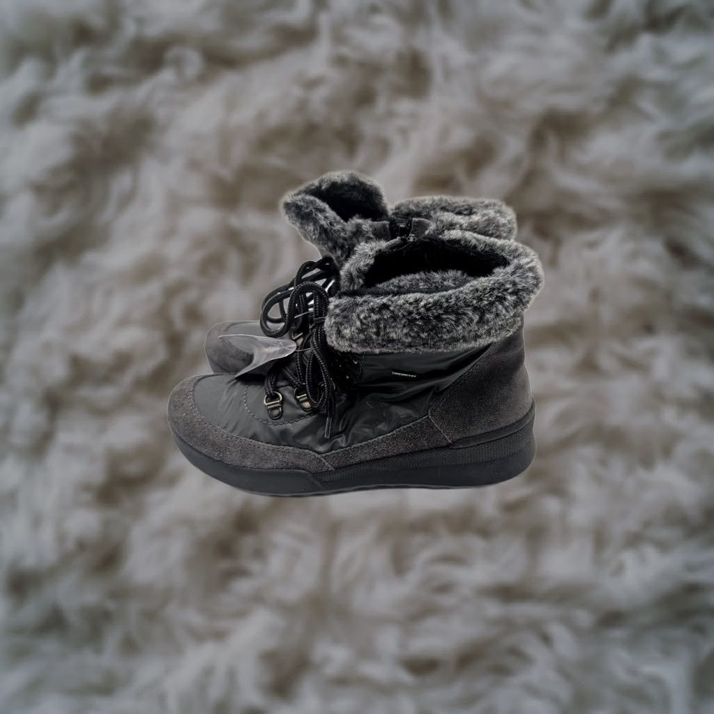 Vintage Romika Snow Boots Womens 6.5 Gray TopDryTex Ankle Faux Fur Wedge Waterproof Winter Boots Womens Shoes Gray Size US 7 / IT 37 - 1 Thumbnail