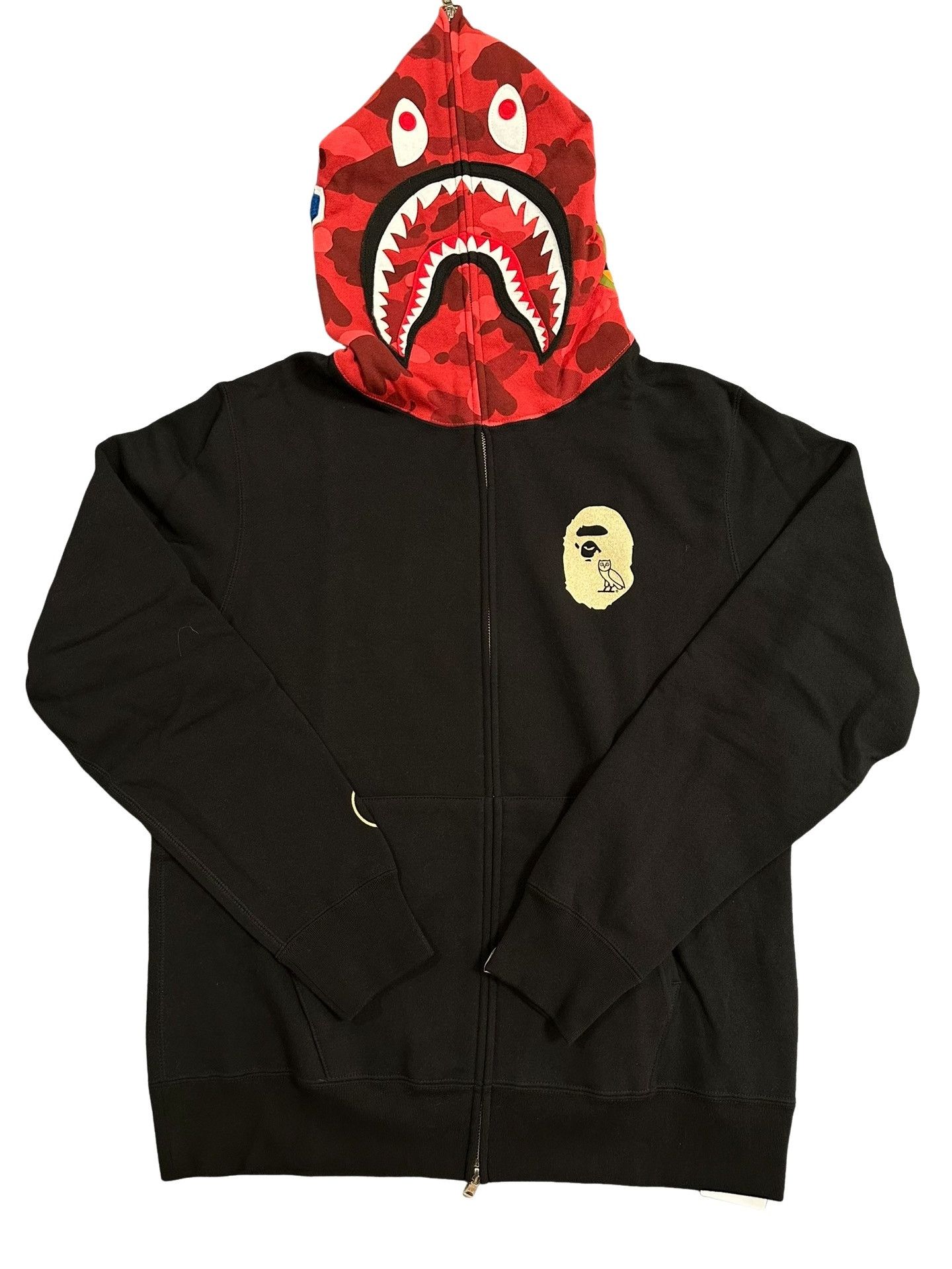 Bape BAPE x OVO Red Camo Shark Hoodie Size XL Size US XL / EU 56 / 4 - 1 Thumbnail