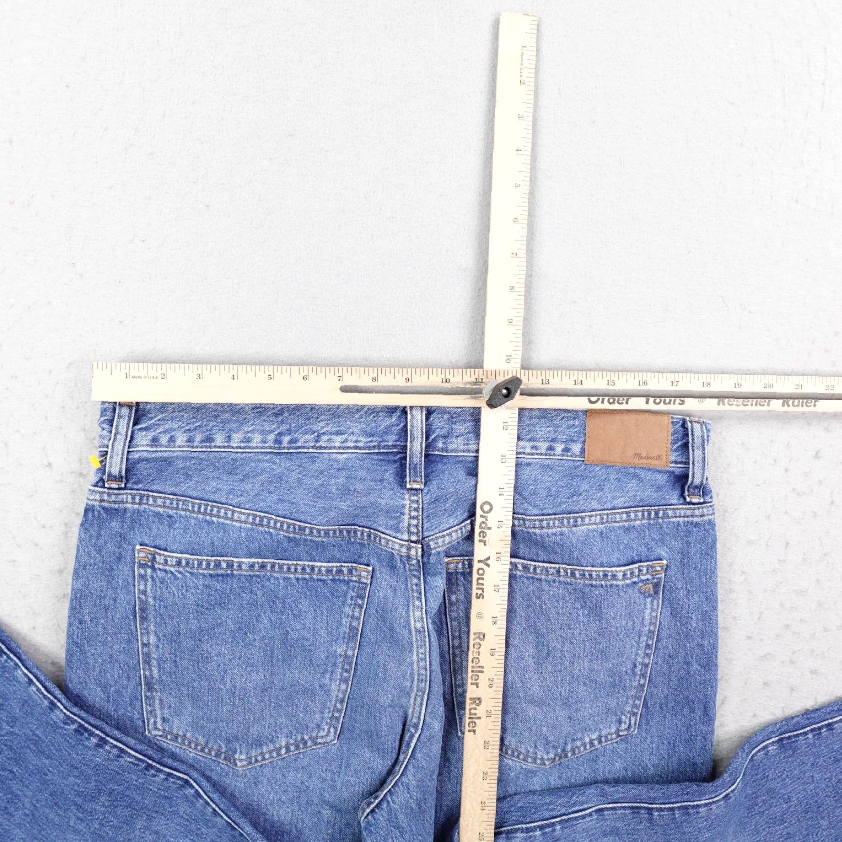 Madewell Madewell Jeans 31 Blue Denim Low Slung Straight Button Fly Baggy Loose Medium Wash Women's Jeans Size 24" / US 00 / IT 34 - 7 Thumbnail
