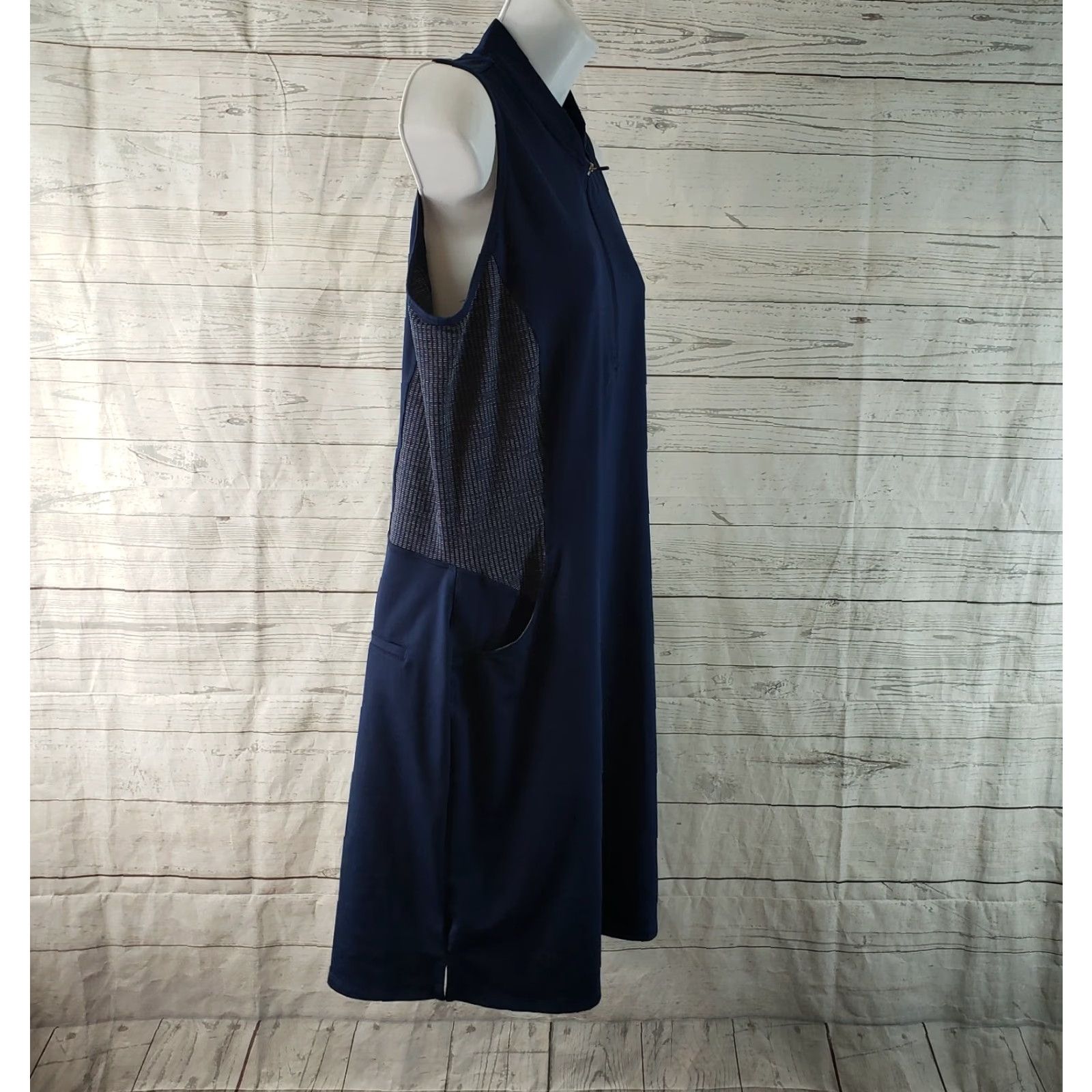 Adidas adidas Womens Beyond 18 Rangewear Dress Sleeveless Size L Night Indigo Blue Short Junior Womens Size L / US 10 / IT 46 - 4 Thumbnail