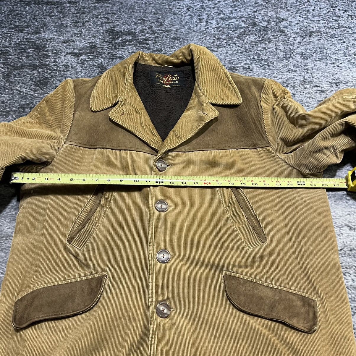 Schott VINTAGE PERFECTO SCHOTT CORDUROY HUTNING JACKET 70s 80s Size US XL / EU 56 / 4 - 14 Thumbnail