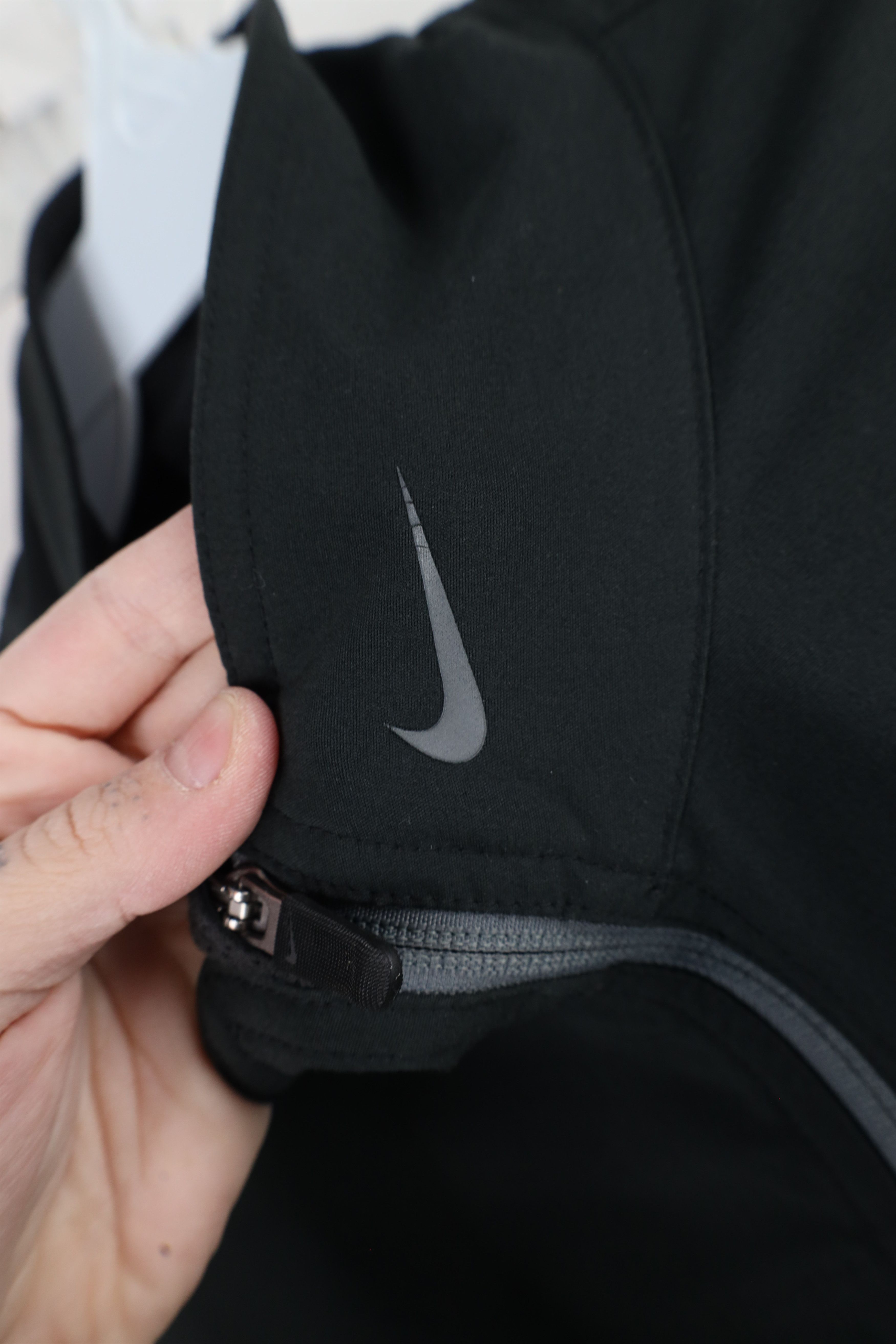 Nike × Vintage Vintage Nike Travis Scott Mini Swoosh Full Zip Jacket Black Size US XL / EU 56 / 4 - 4 Thumbnail