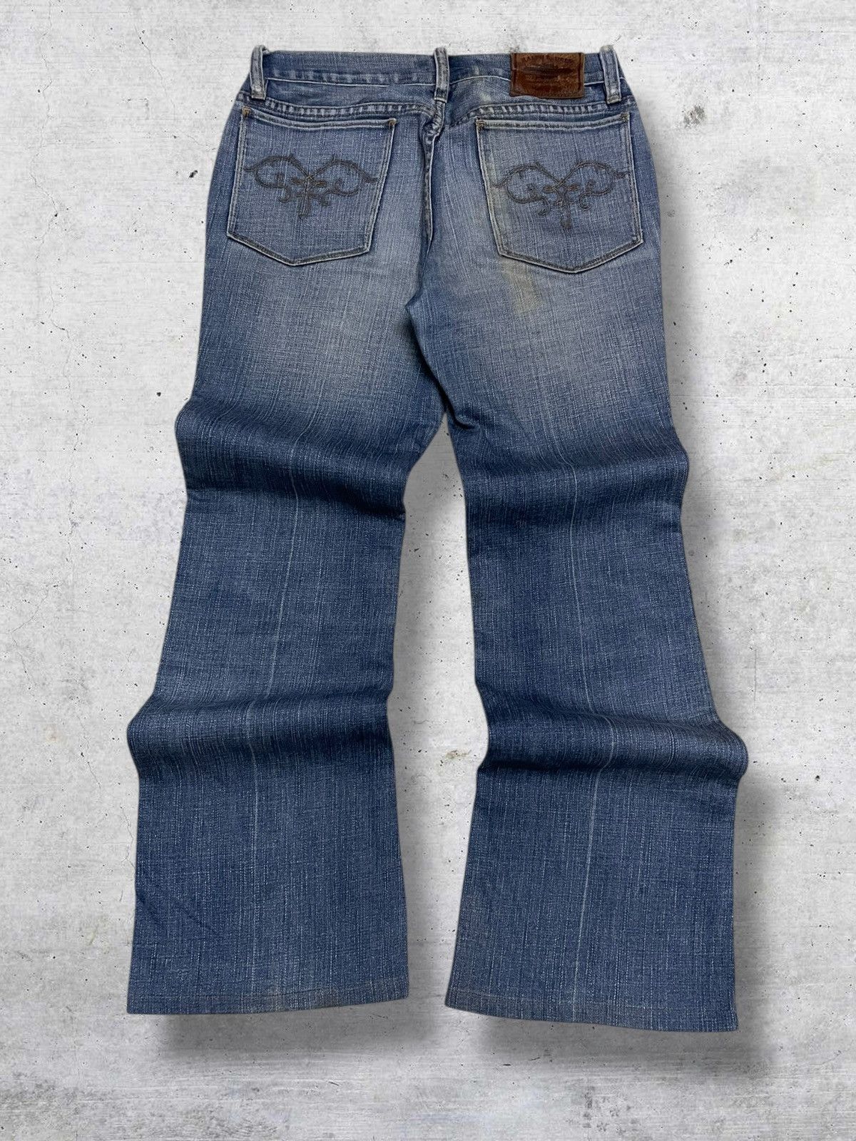 Polo Ralph Lauren VINTAGE POLO RALPH LAUREN 90S DESIGNER FLARED ICONIC DENIM Size US 27 - 9 Thumbnail