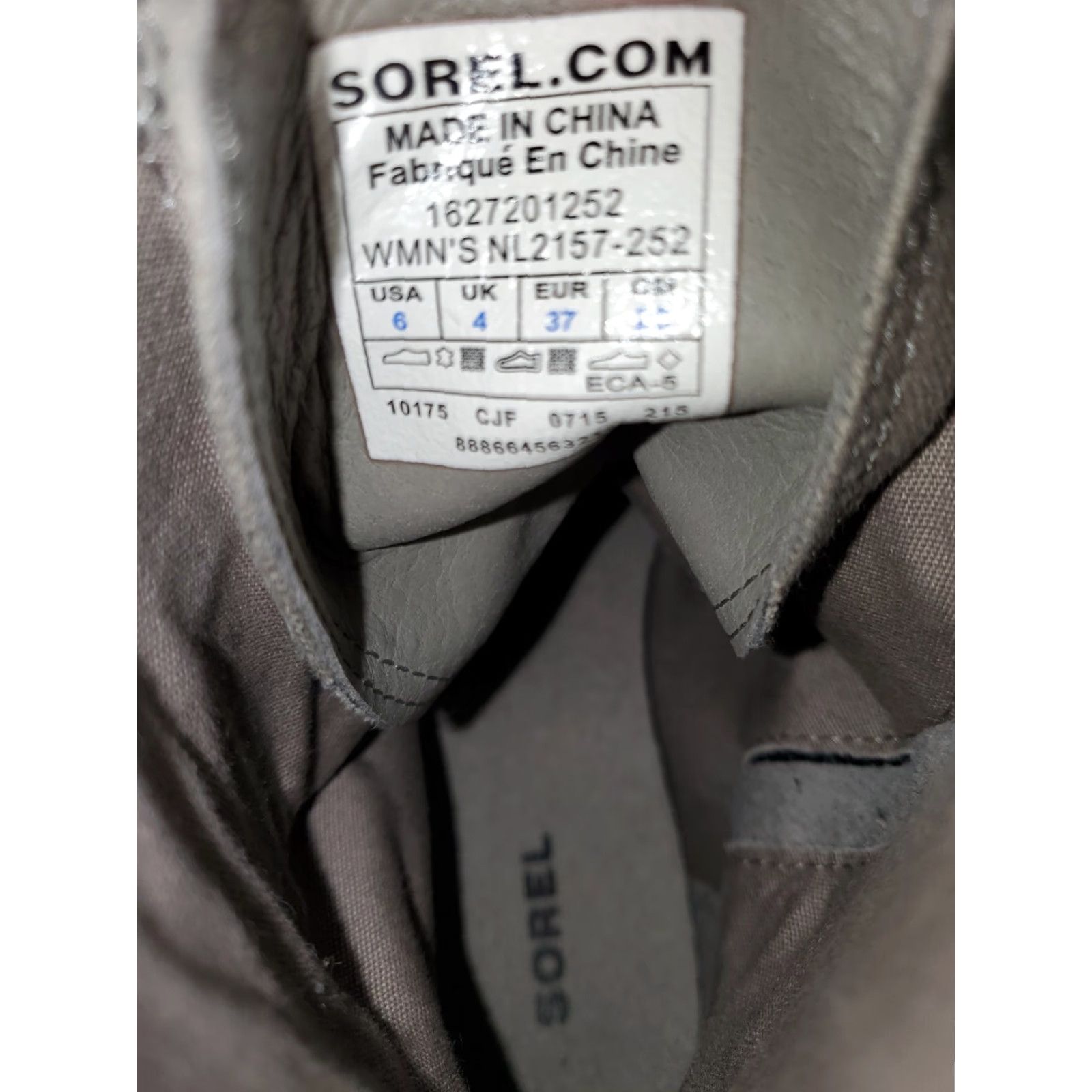 SOREL Sorel Major Carly Lace Up Leather Canvas Boot Womens Size 6 Black Beige Size US 6 / IT 36 - 7 Thumbnail