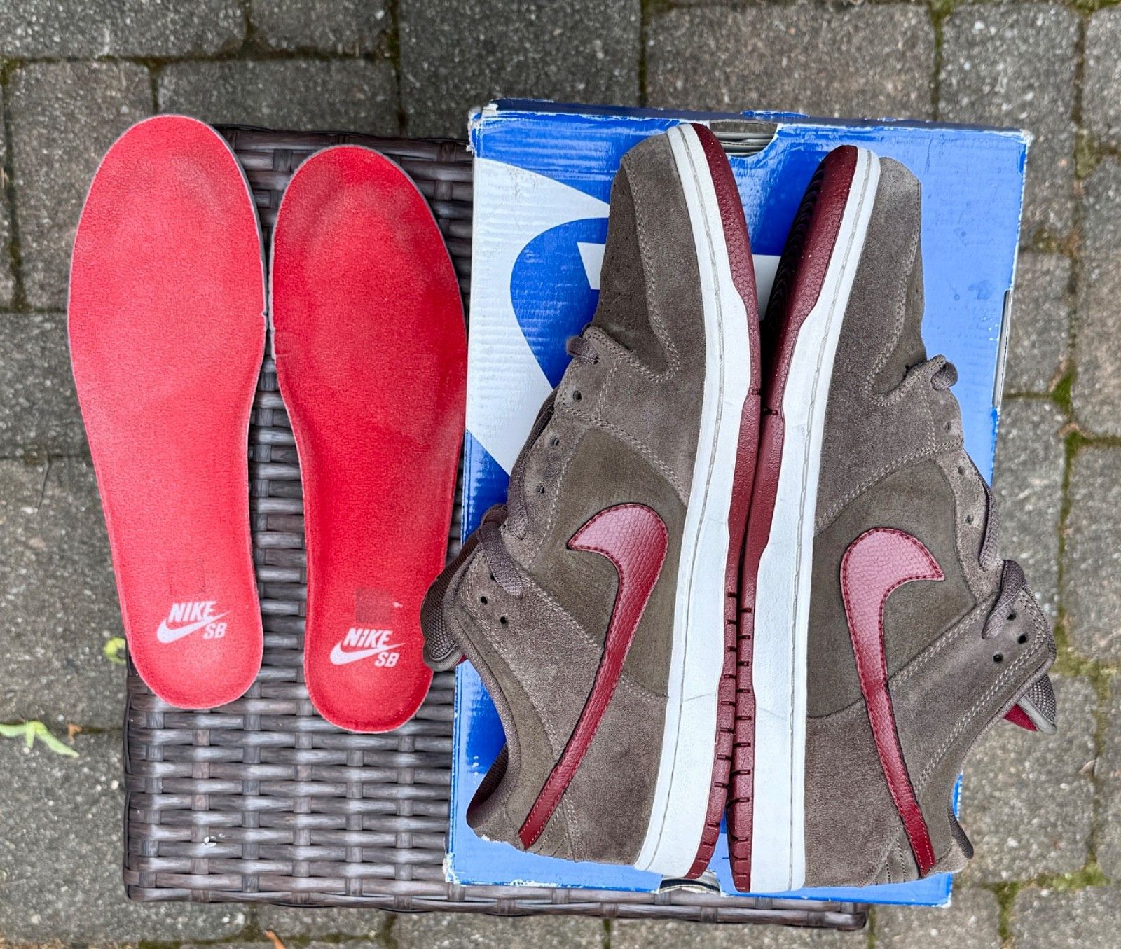 Nike Nike Dunk Pro Sb Low Ironstone/Barn Red-2011 Size US 11.5 / EU 44-45 - 4 Thumbnail