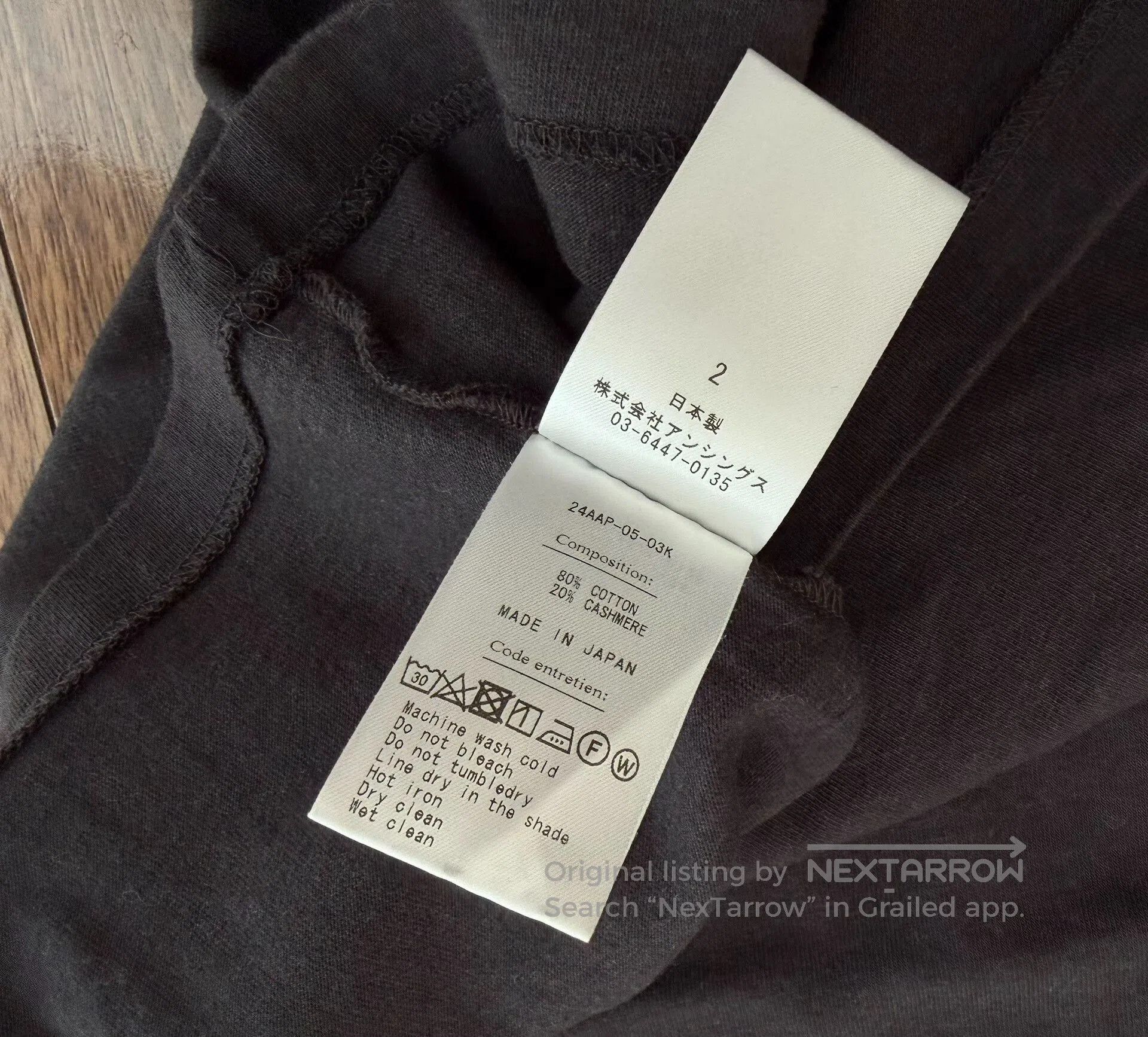 A.PRESSE Cashmere Blend Short Sleeve Tee Shirt. Size US M / EU 48-50 / 2 - 5 Thumbnail