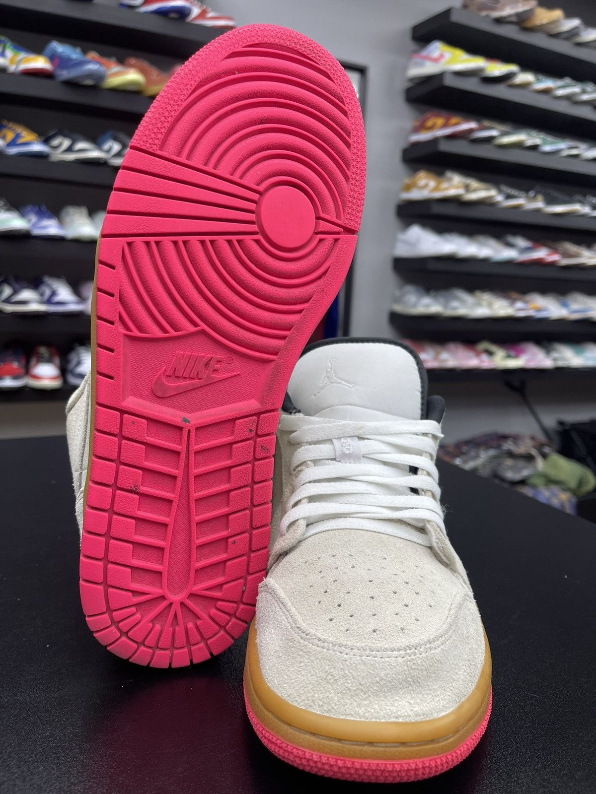 Jordan Brand Size 9.5 - Jordan 1 Low White Gum Hyper Pink RARE Size US 9.5 / EU 42-43 - 9 Thumbnail