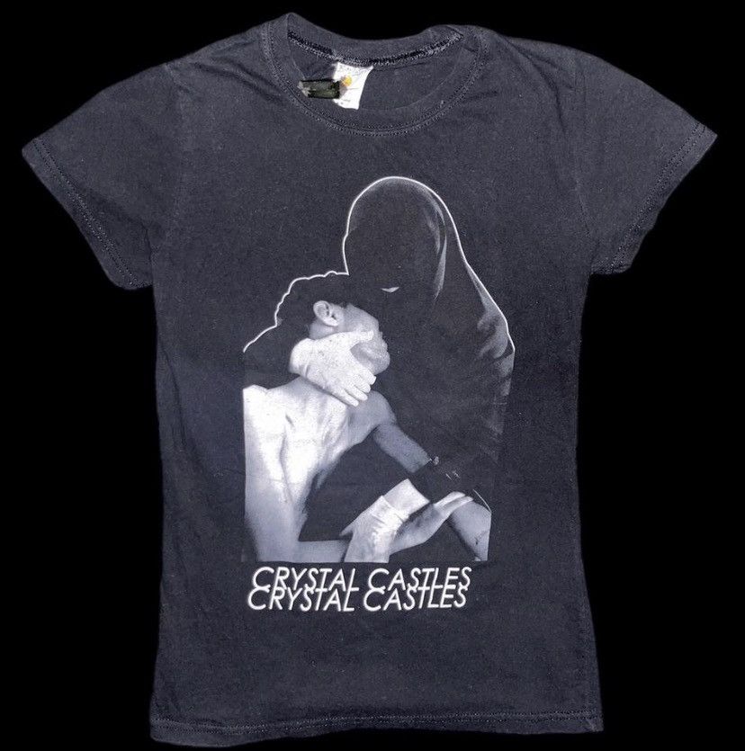 image of Band Tees Crystal Castles (Iii) Tour Tee in Blue, Women's (Size Medium)