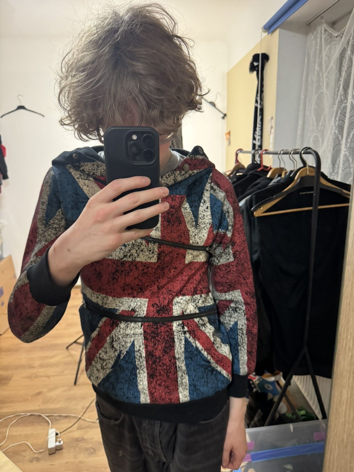 Japanese Brand Avant garde United Kingdom flag zipper hoodie Japanese style Size US S / EU 44-46 / 1 - 18 Thumbnail