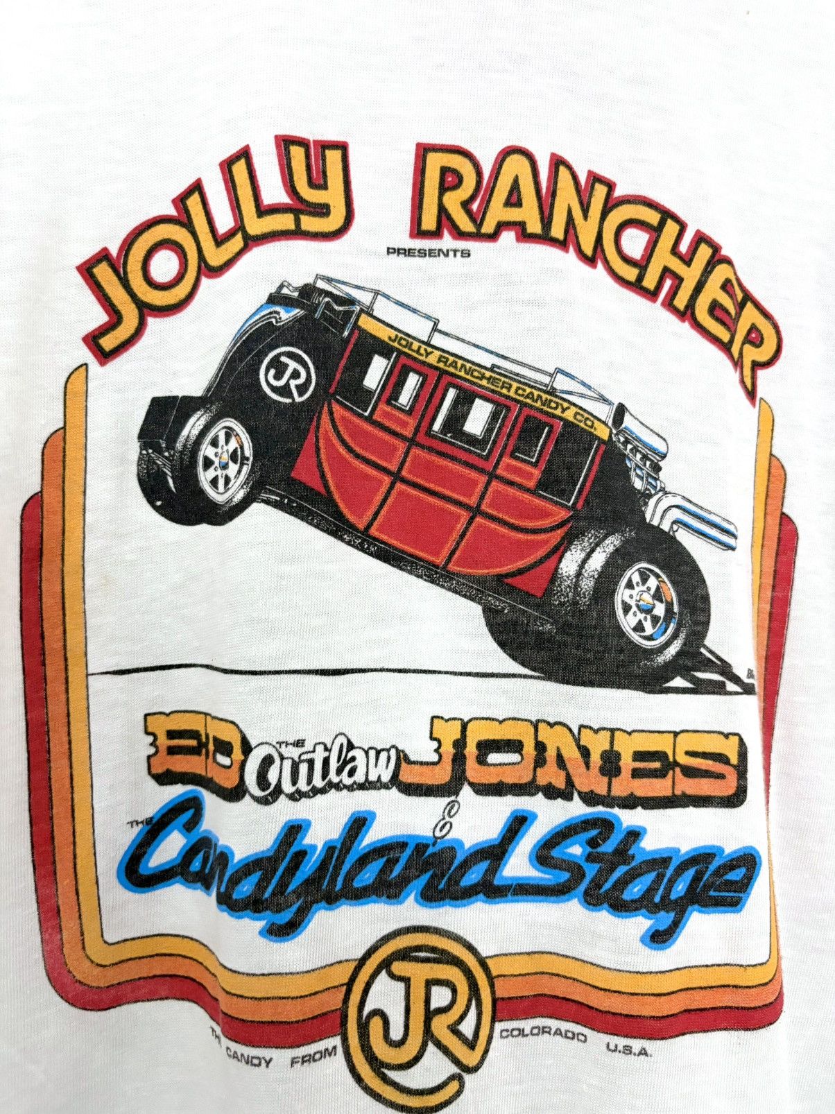 Vintage 80’s Jolly Rancher Candy Classic Car Vintage Ringer Tee Size US XL / EU 56 / 4 - 4 Thumbnail