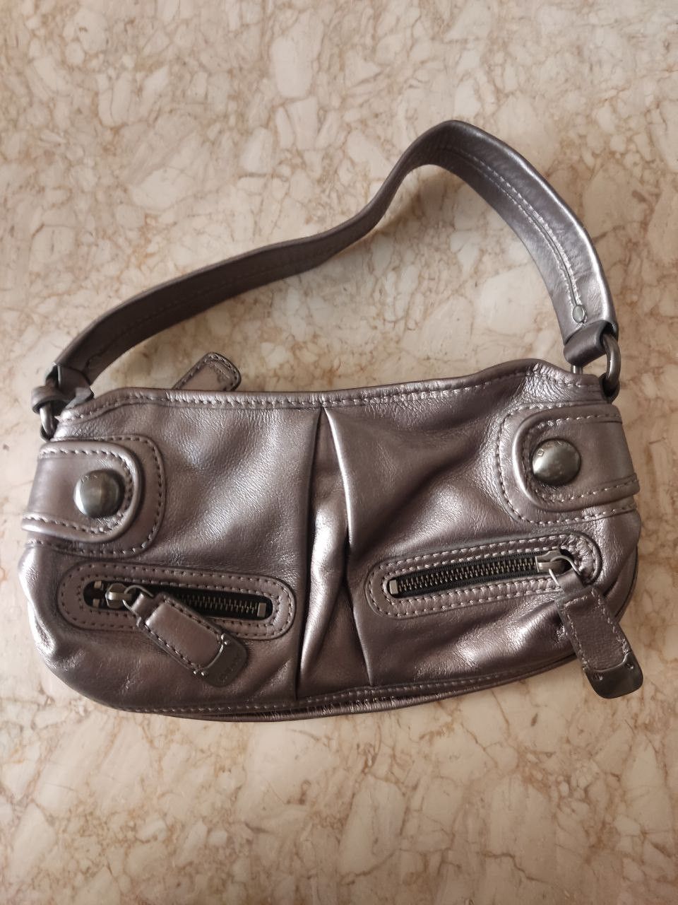DKNY DKNY leather silver small bag Size ONE SIZE - 1 Thumbnail