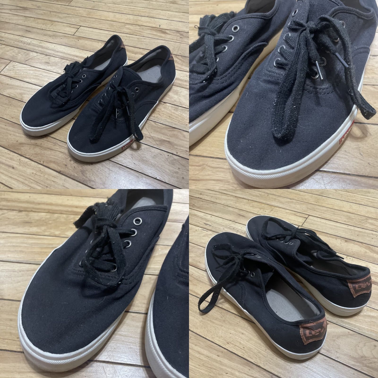 Levi's Levi's Mens Black Low Top Fashion Sneakers Lace Up Casual Shoes Size 13 Black Sneakers Men’s 13 Levi's Low-Top Shoe Size US L / EU 52-54 / 3 - 9 Thumbnail