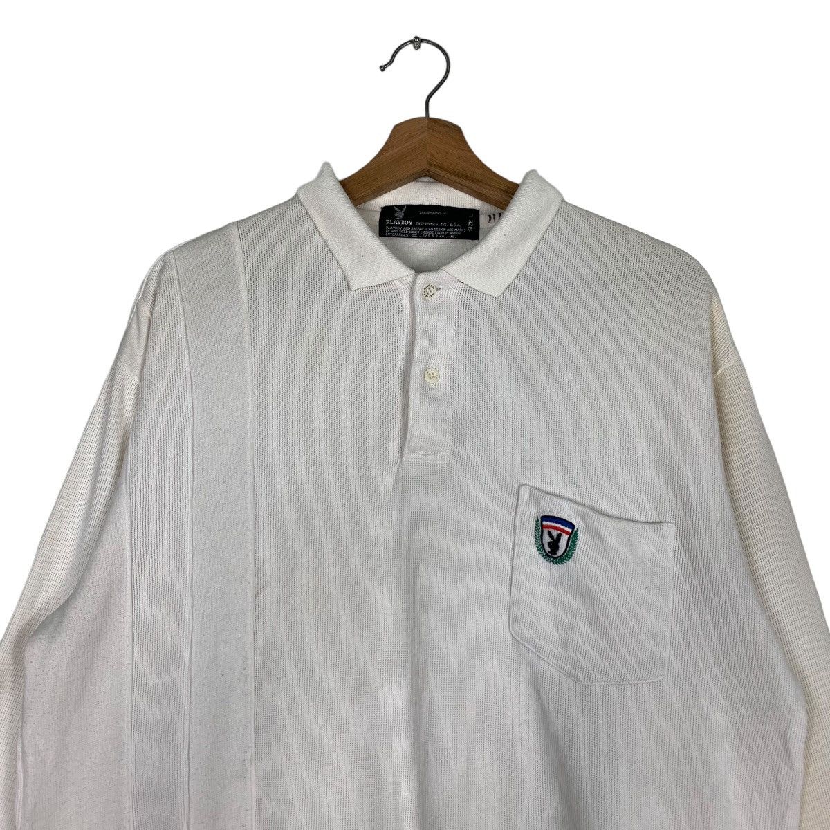 Playboy PLAYBOY Half Button Single Pocket Collar Sweatshirt 0661-C31 Size US L / EU 52-54 / 3 - 2 Thumbnail