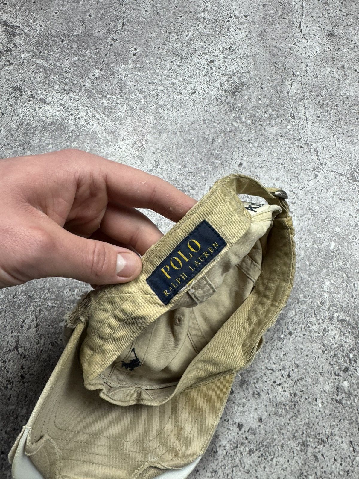 Polo Ralph Lauren 💣Vintage Thrashed Y2K Polo Ralph Lauren Distressed Cap Hat Size ONE SIZE - 10 Thumbnail