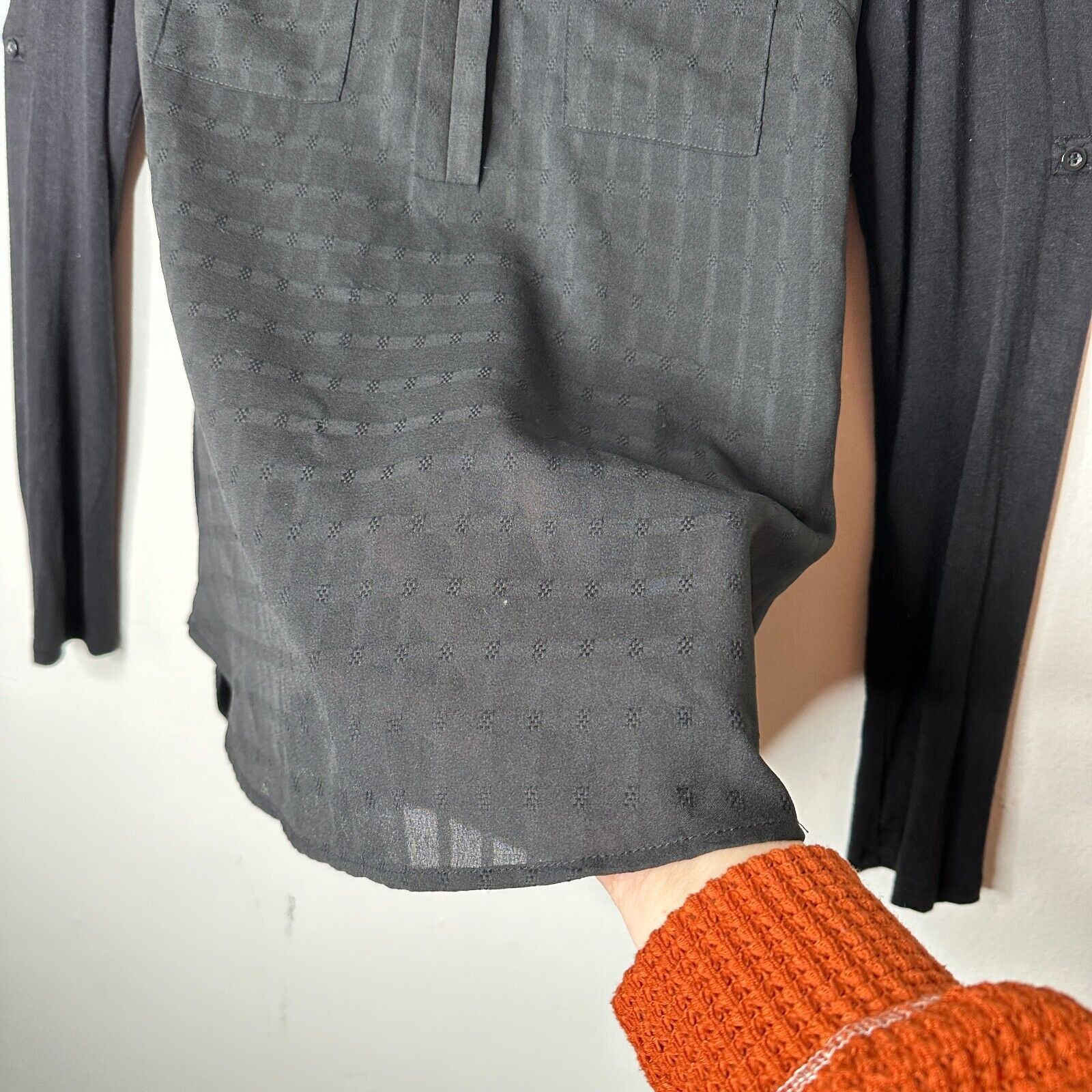 Other Skies Are Blue Black Stripe Pockets Long Sleeve Blouse XS Size XS / US 0-2 / IT 36-38 - 6 Thumbnail