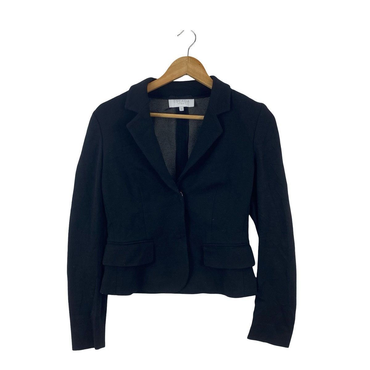 Escada ESCADA SPORT Cropped Blazer Jacket Minimal Tailored Formal Size XS / US 0-2 / IT 36-38 - 3 Thumbnail